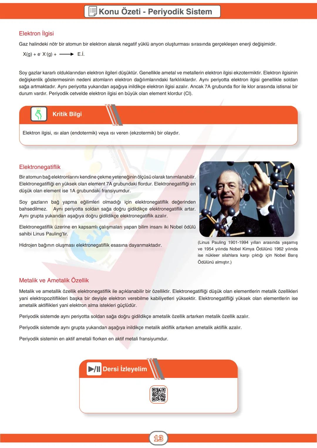 ORTAÖĞRETİM
GENEL MÜDÜRLÜĞÜ
DERSLER
CEPTE
3. SAYI
Konu Özeti
Ders Anlatımı
Sorular
KİMYA 9
ÜNİTE ATOM VE PERİYODİK SİSTEM
KONU
- Periyodik S