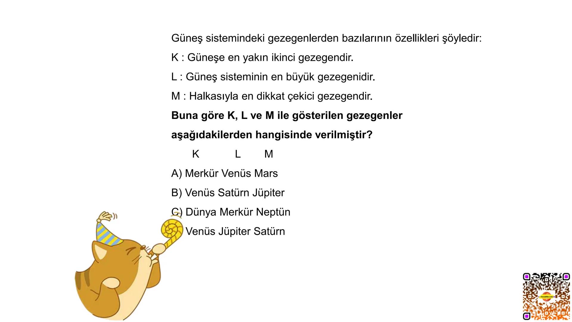 ## GÜNEŞ
## SİSTEMİ VE
## TUTULMALAR GÜNEŞ
SİSTEMİ
KAZANIMLAR
• F.6.1.1. Güneş Sistemi
• F.6.1.1.1. Güneş sistemindeki gezegenleri birbirler