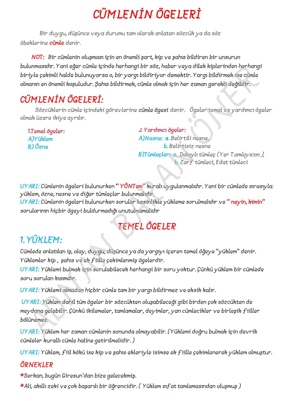 FİİLİMSİLER (EYLEMSİLER)
FİİLİMSİ: Fiillerden türemiş olmakla birlikte bir fiil gibi çekimlenemeyen olumlu, olumsuz
şekilleri yapılabilen ve