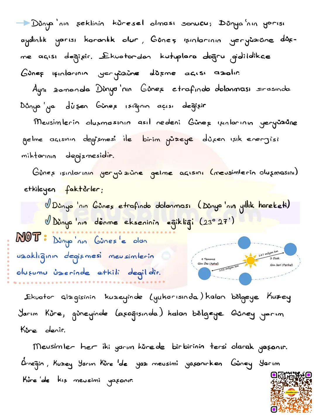 # MEVSİMLER VE İKLİM
## MEVSİMLERİN OLUŞUMU
Dünya'nın şekli ve hareketleri
- Dünya kutuplardan hafif basık ekvatordan şişkin geoid şeklin