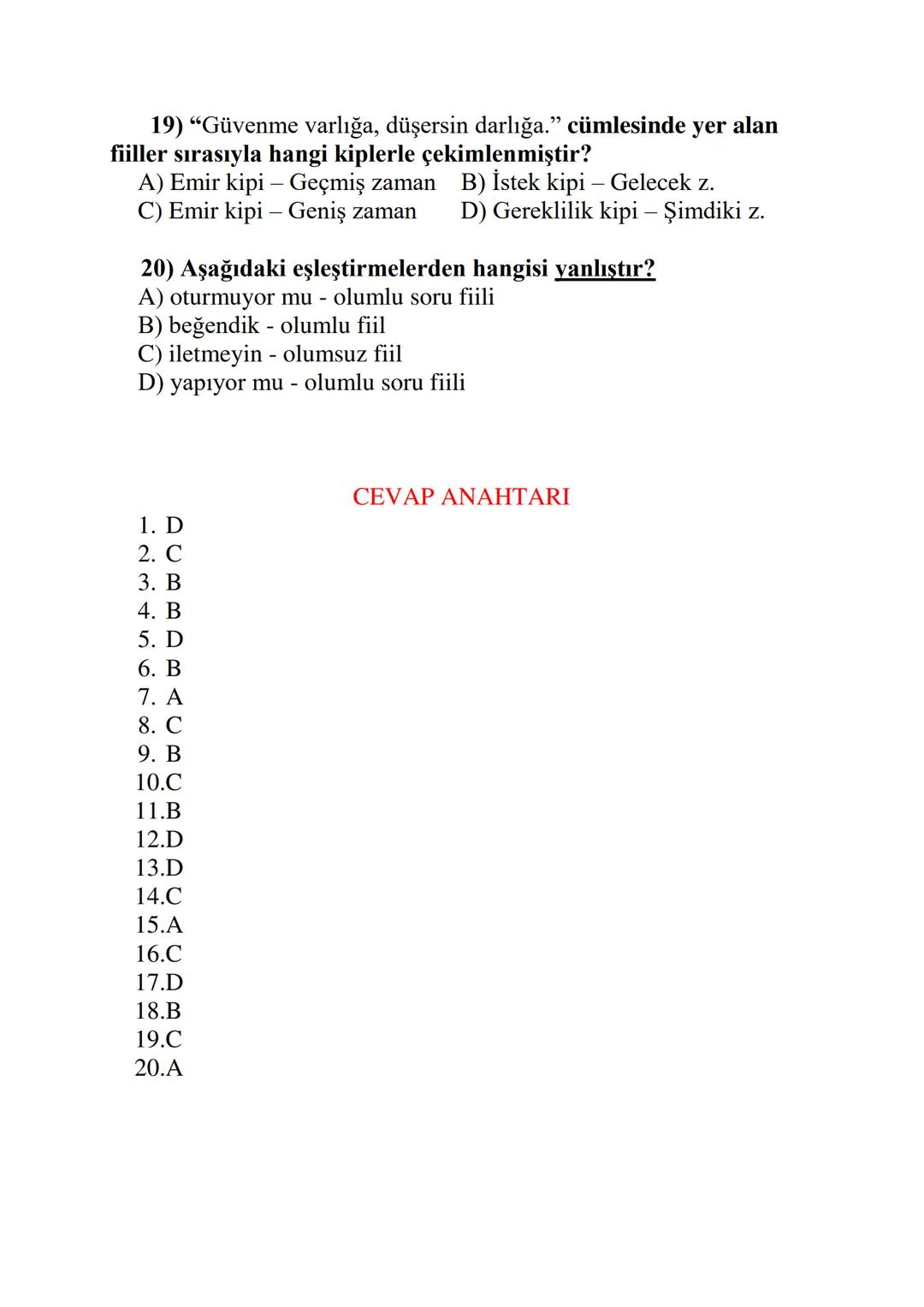 # Fiil Çekimi (Fiillerde Kip, Kişi, Olumsuzluk ve Soru)
## Çekimli Fiil Nedir?
Çekimli fiil, belirli bir zaman ya da dileği kişiyle birlik