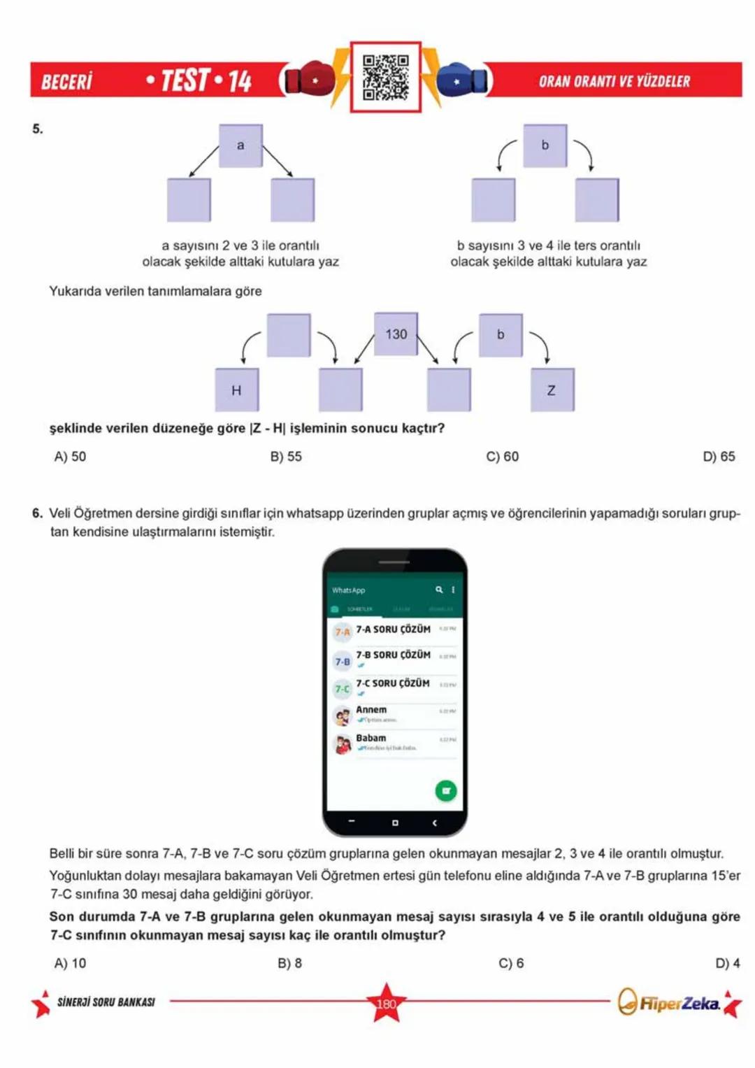 Telat BİLİCAN
Serkan AKÇA Yasin ARSLAN
SINAVA HAZIRLIK
OKULA YARDIMCI
Sinerji S
YENİ
NESİL
Matematik
7.
Sınıf
Soru
Bankası
QRKod
Çözümlü
Akı