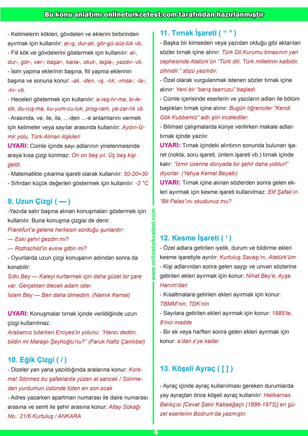 www.onlineturkcetest.com
Noktalama işaretleri
Şuayip Hatip
# Noktalama
## İşaretleri İle İlgili
## Konu Anlatımı
## Ve Test
- f "Ders Türk