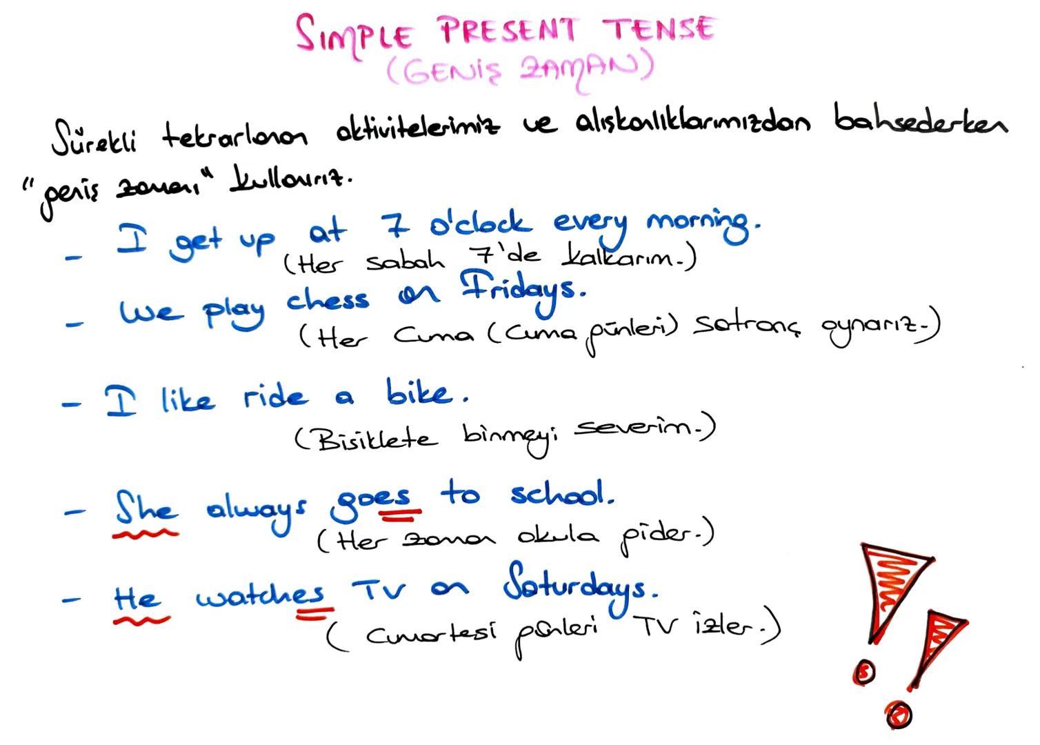 9
Simple
Present
Ters
Months
Days
UNIT 1 :
Grade:
6
♡
LIFE mutacher
Daily
Routines
Dates
Time -DAILY ROUTINES-
• Get up/Wake up: Uyanmak /