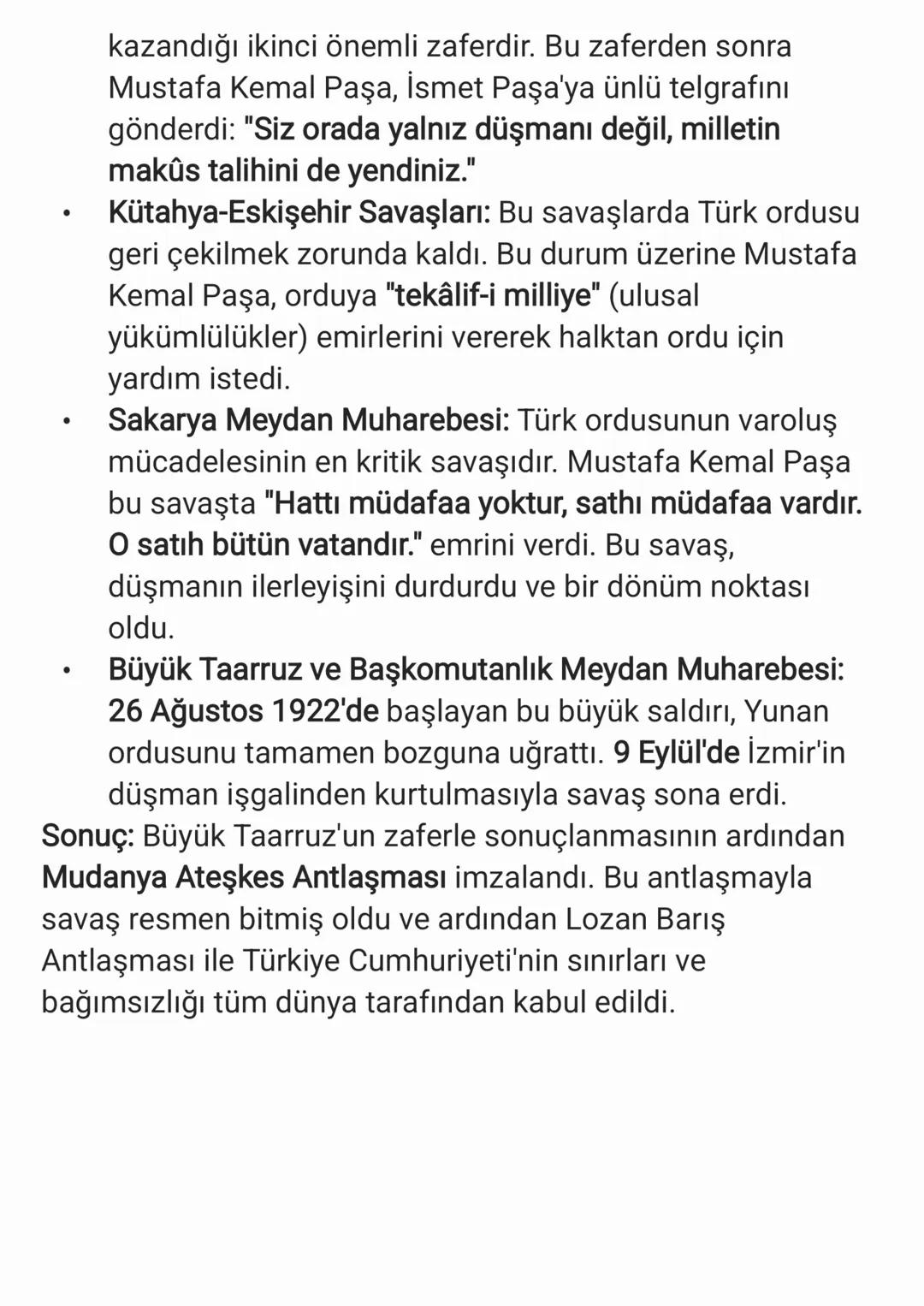 # Kurtuluş Savaşı: Bir Ulusun Yeniden
Doğuşu
Kurtuluş Savaşı, 1919-1922 yılları arasında Türk milletinin
bağımsızlığını kazanmak için verdi