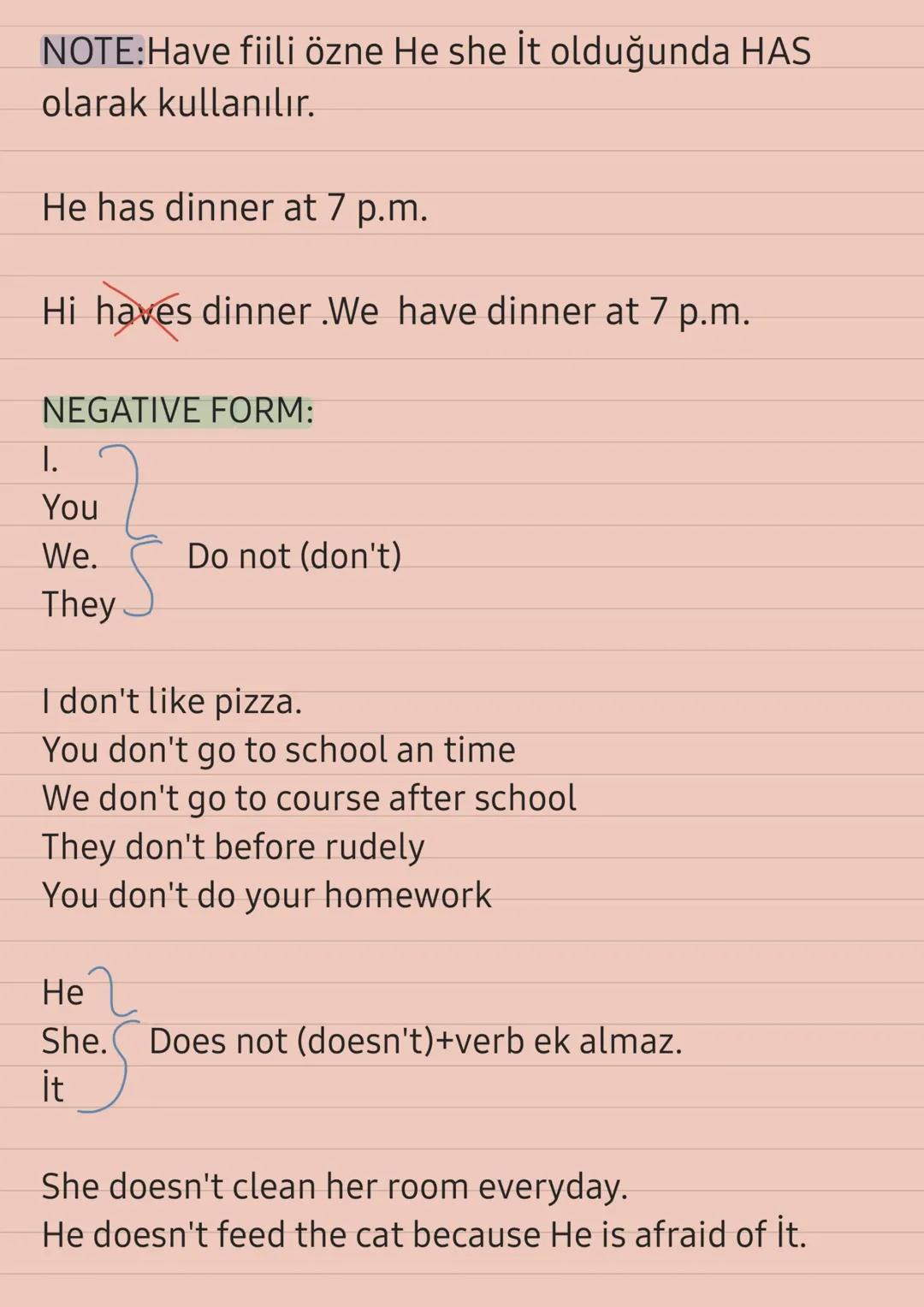 -İES Özne He, she, it ise fiil sessiz harf + y ile
bitiyorsa y harfi düşer yerine -ies gelir.
The baby cries all the time.
Study
Ali studie