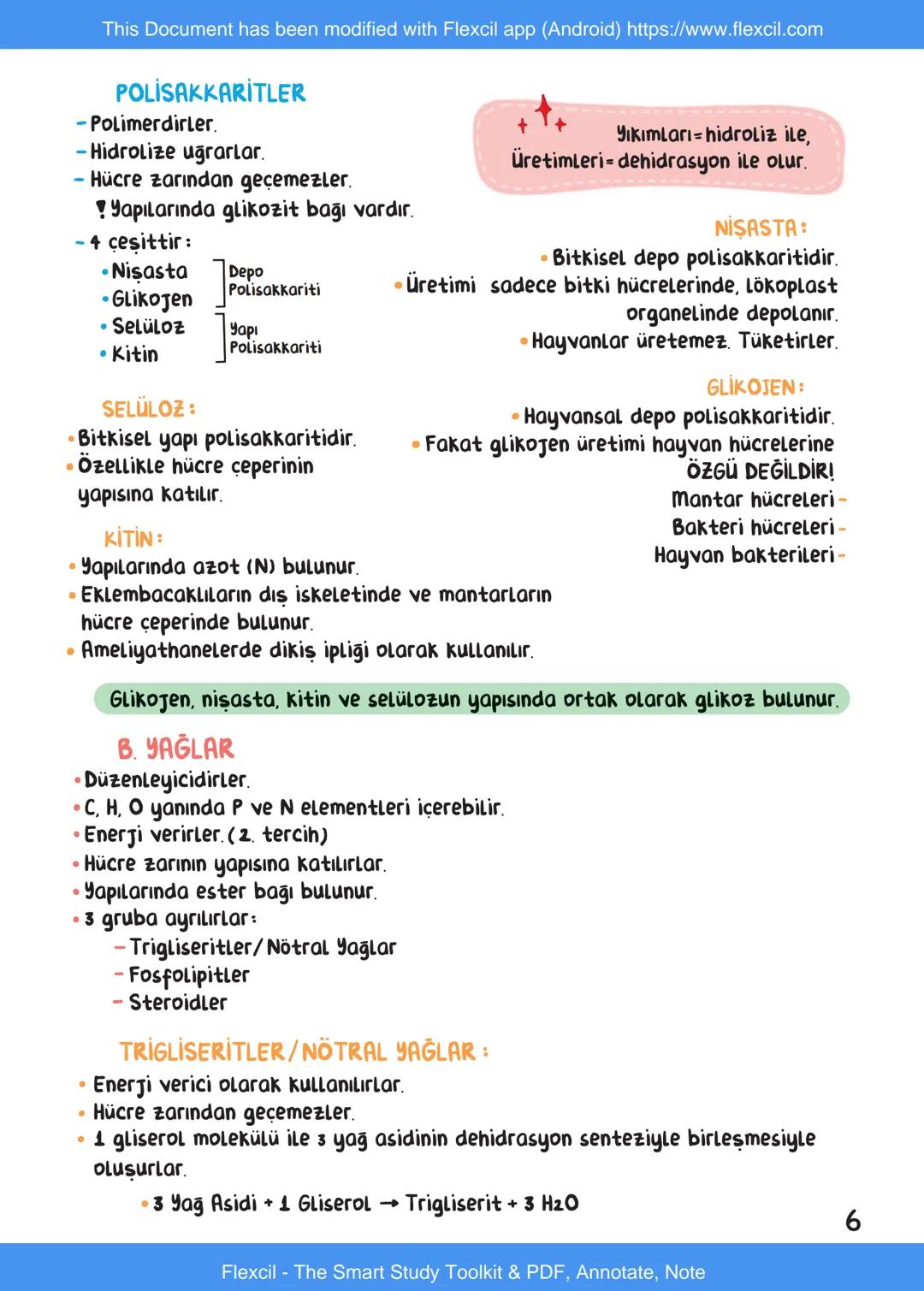 This Document has been modified with Flexcil app (Android) https://www.flexcil.com
# BİYOLOJİ
## İÇİNDEKİLER
Canlıların Ortak Özellikleri