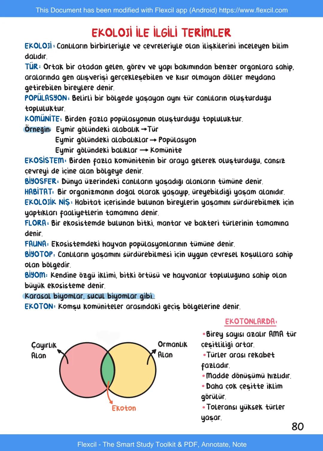 This Document has been modified with Flexcil app (Android) https://www.flexcil.com
# BİYOLOJİ
## İÇİNDEKİLER
Canlıların Ortak Özellikleri
