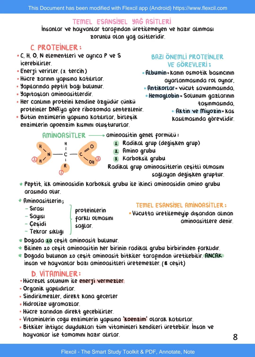 This Document has been modified with Flexcil app (Android) https://www.flexcil.com
# BİYOLOJİ
## İÇİNDEKİLER
Canlıların Ortak Özellikleri