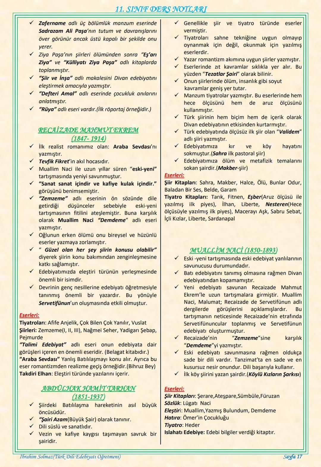 # 11. SINIF DERS NOTLARI
EDEBİYAT TOPLUM İLİŞKİSİ
Edebiyat; duygu, düşünce ve hayallerin insanlara
estetik bir zevk içerisinde sözlü veya