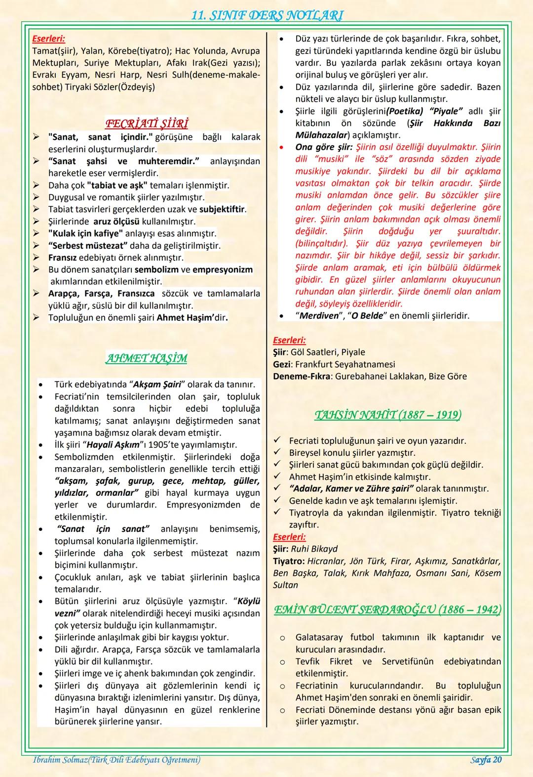 # 11. SINIF DERS NOTLARI
EDEBİYAT TOPLUM İLİŞKİSİ
Edebiyat; duygu, düşünce ve hayallerin insanlara
estetik bir zevk içerisinde sözlü veya