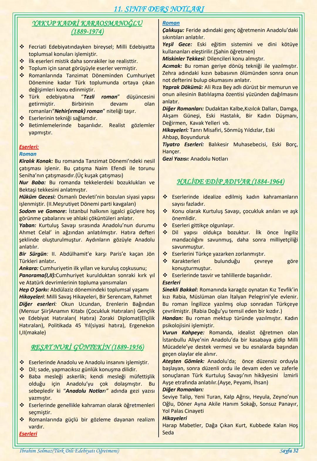 # 11. SINIF DERS NOTLARI
EDEBİYAT TOPLUM İLİŞKİSİ
Edebiyat; duygu, düşünce ve hayallerin insanlara
estetik bir zevk içerisinde sözlü veya
