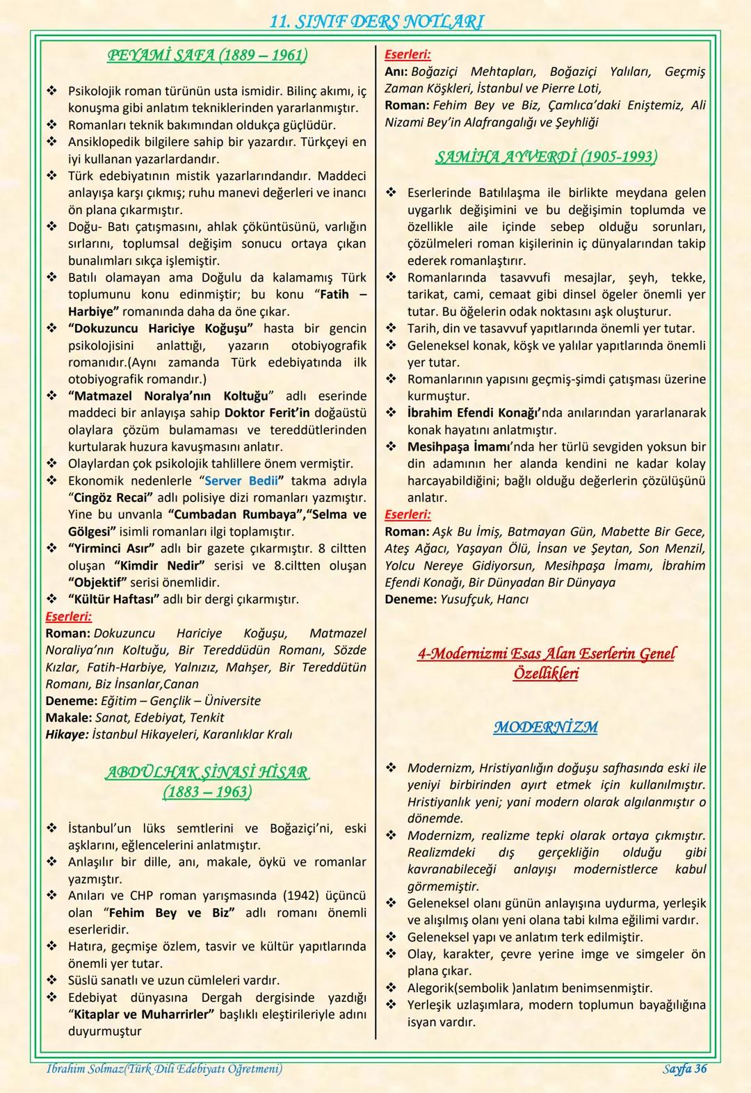 # 11. SINIF DERS NOTLARI
EDEBİYAT TOPLUM İLİŞKİSİ
Edebiyat; duygu, düşünce ve hayallerin insanlara
estetik bir zevk içerisinde sözlü veya