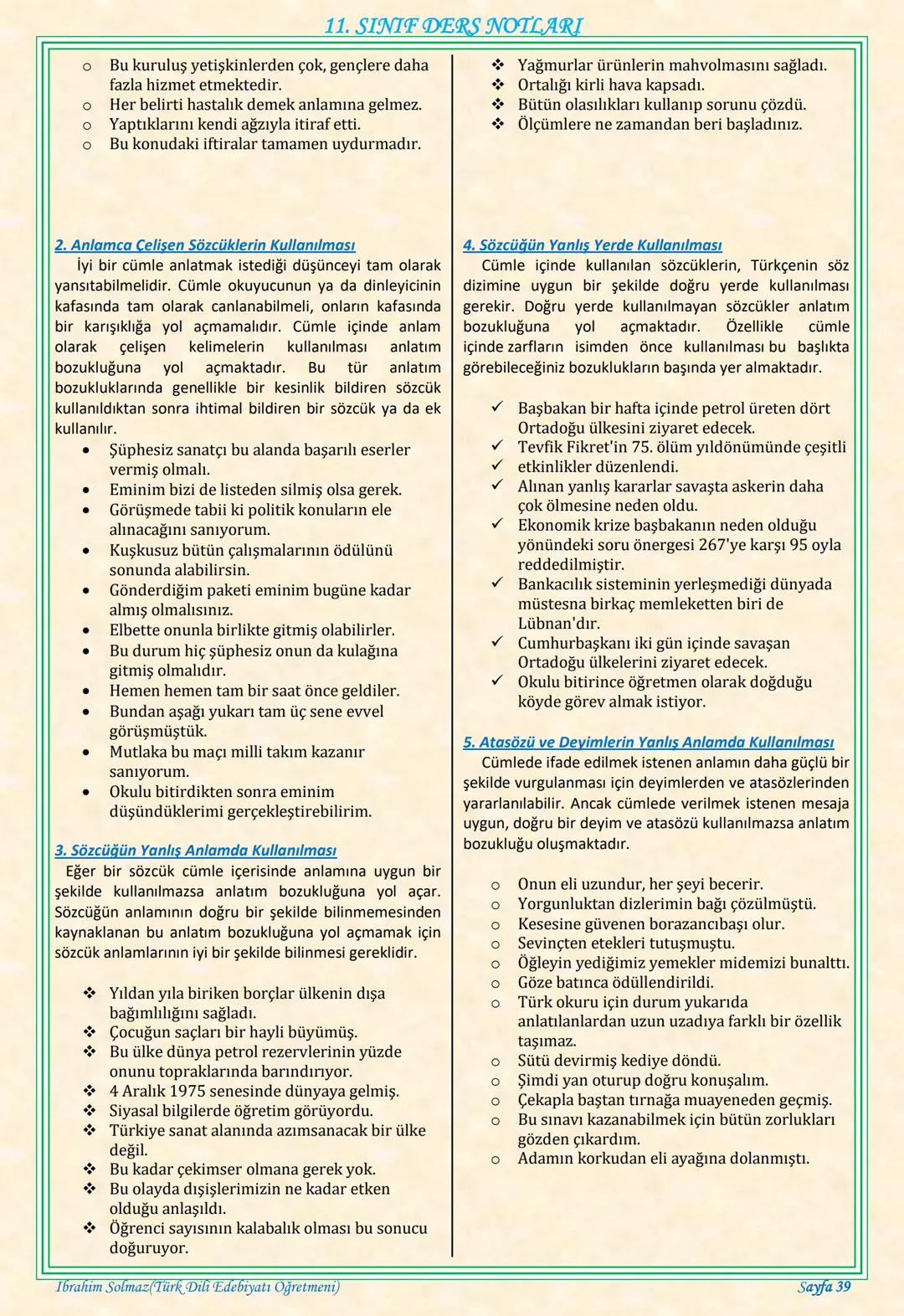 # 11. SINIF DERS NOTLARI
EDEBİYAT TOPLUM İLİŞKİSİ
Edebiyat; duygu, düşünce ve hayallerin insanlara
estetik bir zevk içerisinde sözlü veya