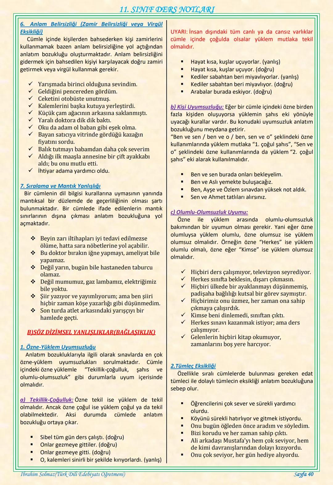 # 11. SINIF DERS NOTLARI
EDEBİYAT TOPLUM İLİŞKİSİ
Edebiyat; duygu, düşünce ve hayallerin insanlara
estetik bir zevk içerisinde sözlü veya