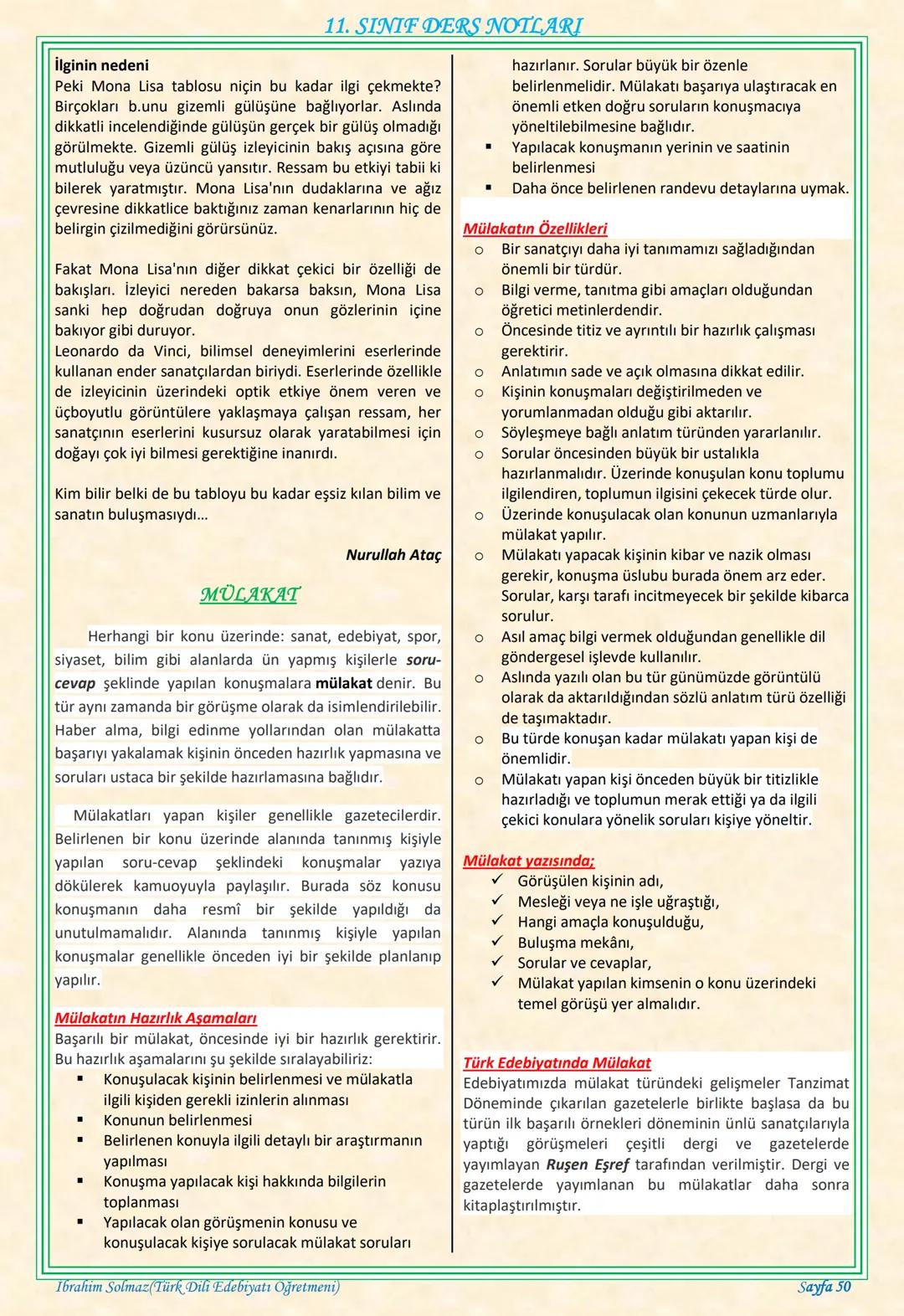 # 11. SINIF DERS NOTLARI
EDEBİYAT TOPLUM İLİŞKİSİ
Edebiyat; duygu, düşünce ve hayallerin insanlara
estetik bir zevk içerisinde sözlü veya