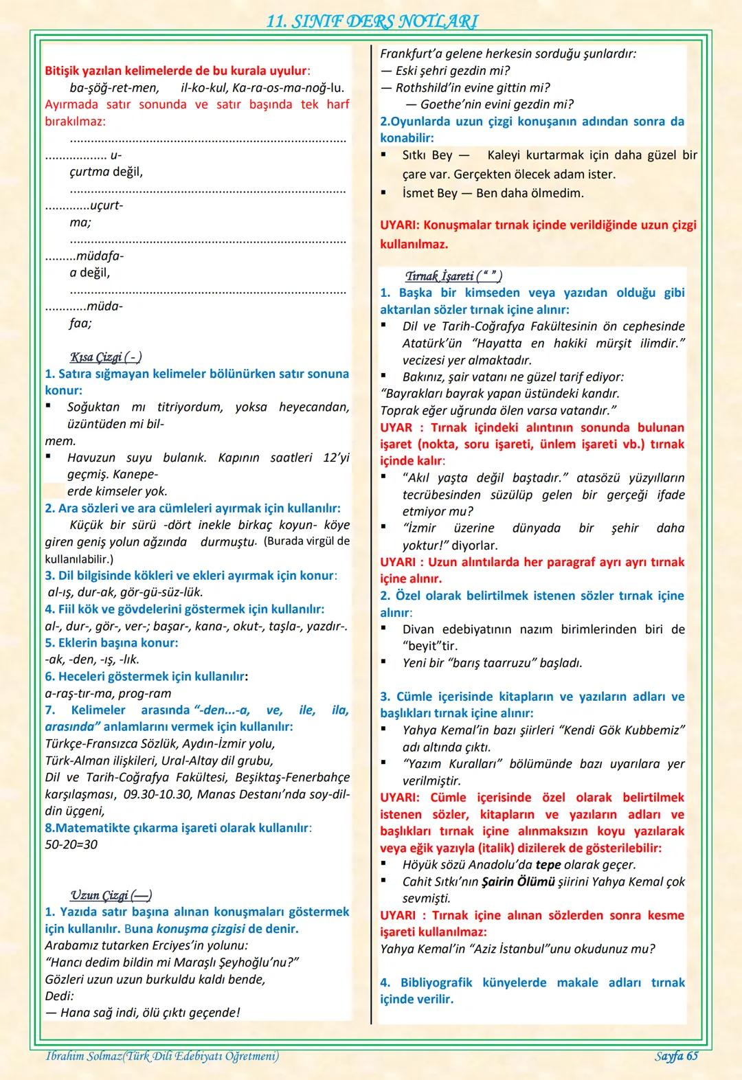 # 11. SINIF DERS NOTLARI
EDEBİYAT TOPLUM İLİŞKİSİ
Edebiyat; duygu, düşünce ve hayallerin insanlara
estetik bir zevk içerisinde sözlü veya