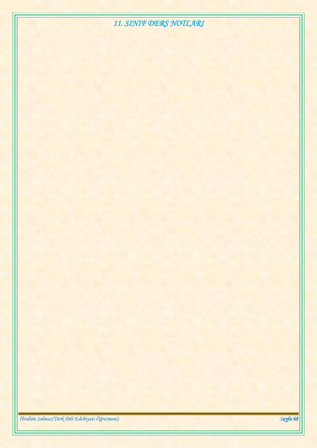 # 11. SINIF DERS NOTLARI
EDEBİYAT TOPLUM İLİŞKİSİ
Edebiyat; duygu, düşünce ve hayallerin insanlara
estetik bir zevk içerisinde sözlü veya
