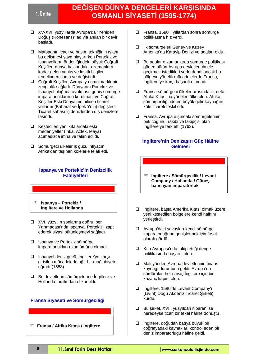 # 1.Ünite
DEĞİŞEN DÜNYA DENGELERİ KARŞISINDA
OSMANLI SİYASETİ (1595-1774)
1595-1700 YILLARI ARASINDAKİ
SİYASI GELİŞMELER
XVII. YÜZYIL SİYA
