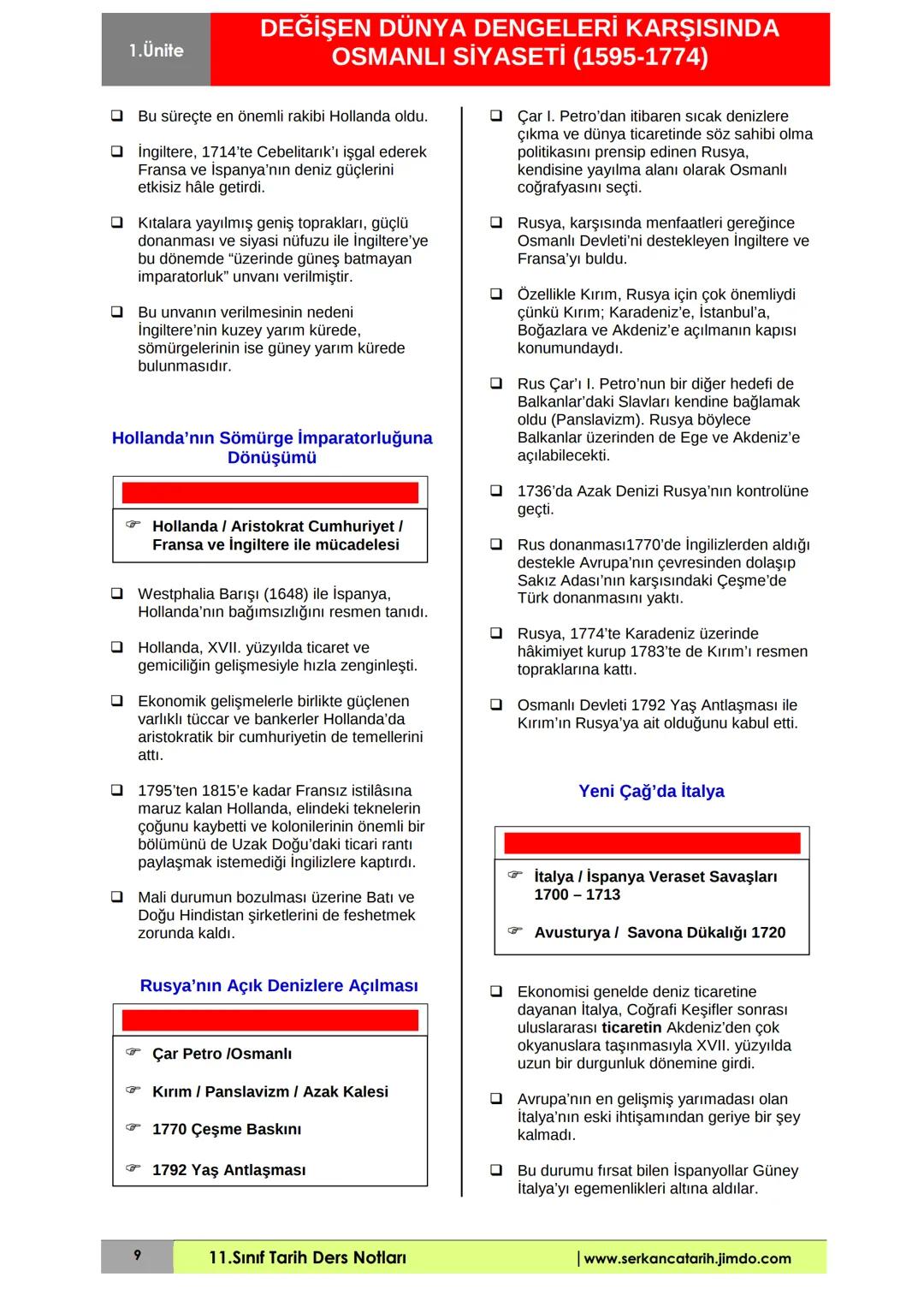 # 1.Ünite
DEĞİŞEN DÜNYA DENGELERİ KARŞISINDA
OSMANLI SİYASETİ (1595-1774)
1595-1700 YILLARI ARASINDAKİ
SİYASI GELİŞMELER
XVII. YÜZYIL SİYA