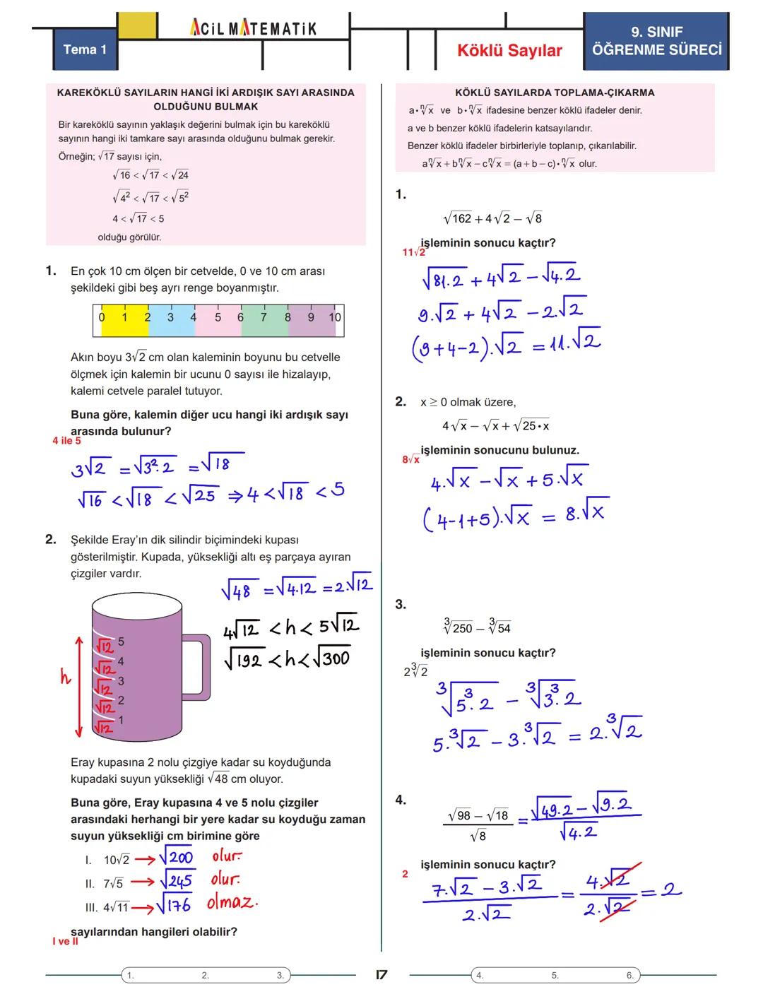 Tema 1
| AOIL MATEMATIK || Üstü Sayılar
ÜSLÜ SAYININ TANIMI
ÜSSÜN ÜSSÜ
9. SINIF
ÖĞRENME SÜRECİ
- a bir reel sayı ve n bir pozitif tam s