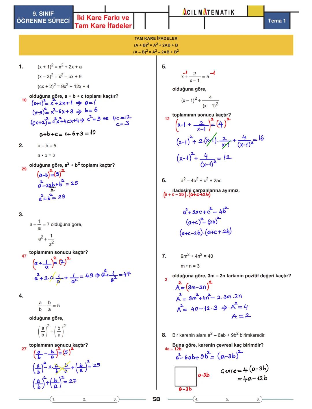 Tema 1
| AOIL MATEMATIK || Üstü Sayılar
ÜSLÜ SAYININ TANIMI
ÜSSÜN ÜSSÜ
9. SINIF
ÖĞRENME SÜRECİ
- a bir reel sayı ve n bir pozitif tam s