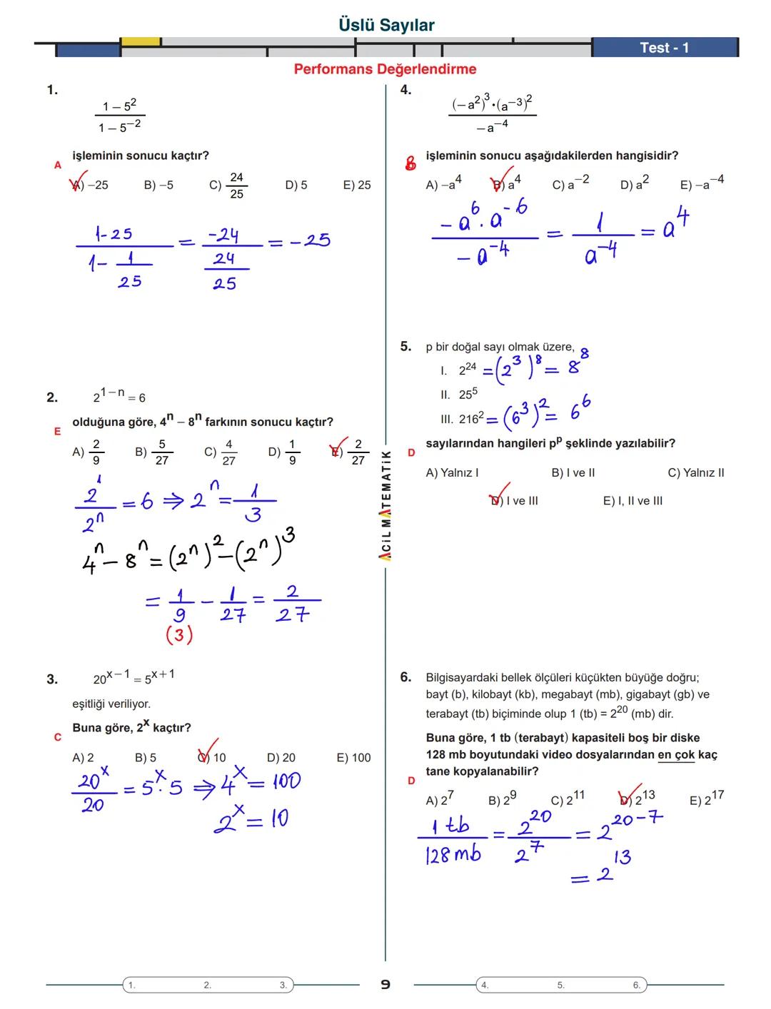 Tema 1
| AOIL MATEMATIK || Üstü Sayılar
ÜSLÜ SAYININ TANIMI
ÜSSÜN ÜSSÜ
9. SINIF
ÖĞRENME SÜRECİ
- a bir reel sayı ve n bir pozitif tam s