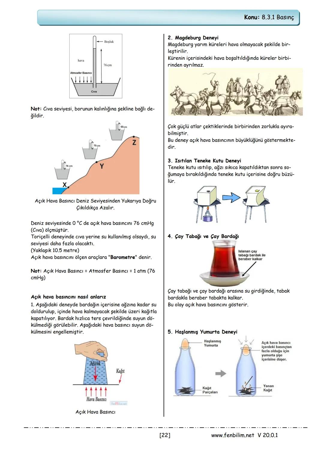 # 8.Sınıf Fen Bilimleri
Ders Notları
Barış ZEREN
Fen Bilimleri Öğretmeni
www.fenbilim.net V 20.0.1 # 1.Ünite: Mevsimler ve İklim
Konu: 8