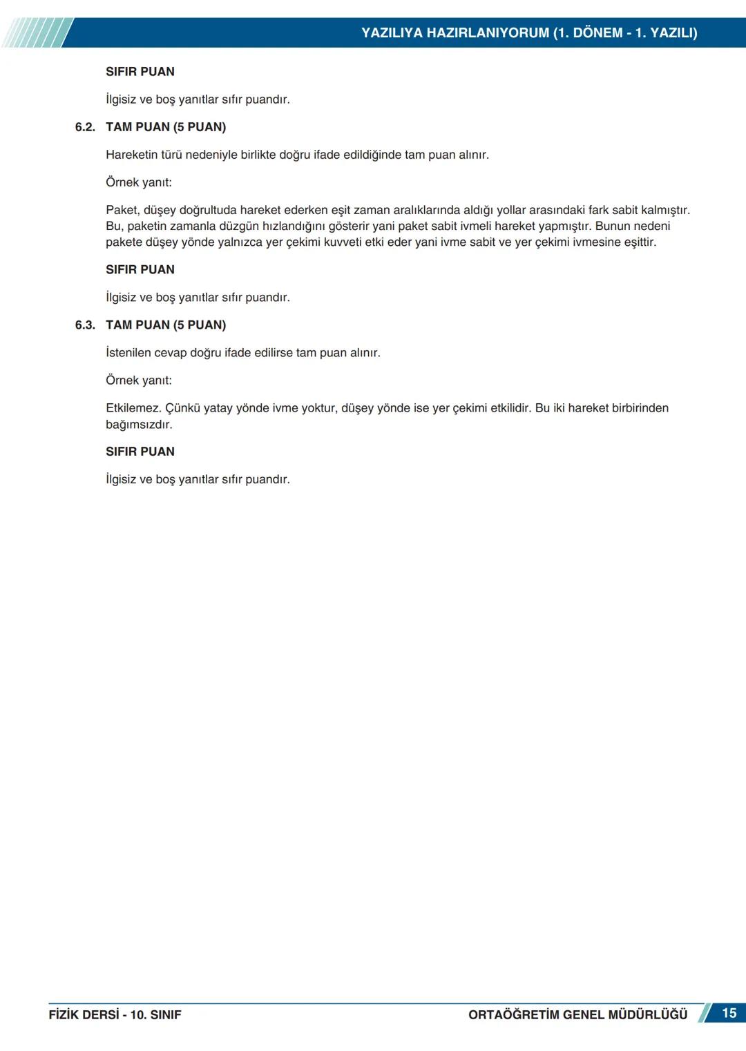 # FİZİK
10. SINIF
## YAZILIYA HAZIRLANIYORUM
### 1. DÖNEM - 1. YAZILI
1. Doğrusal bir yol kenarına ağaçlar, görseldeki gibi eşit aralıkl