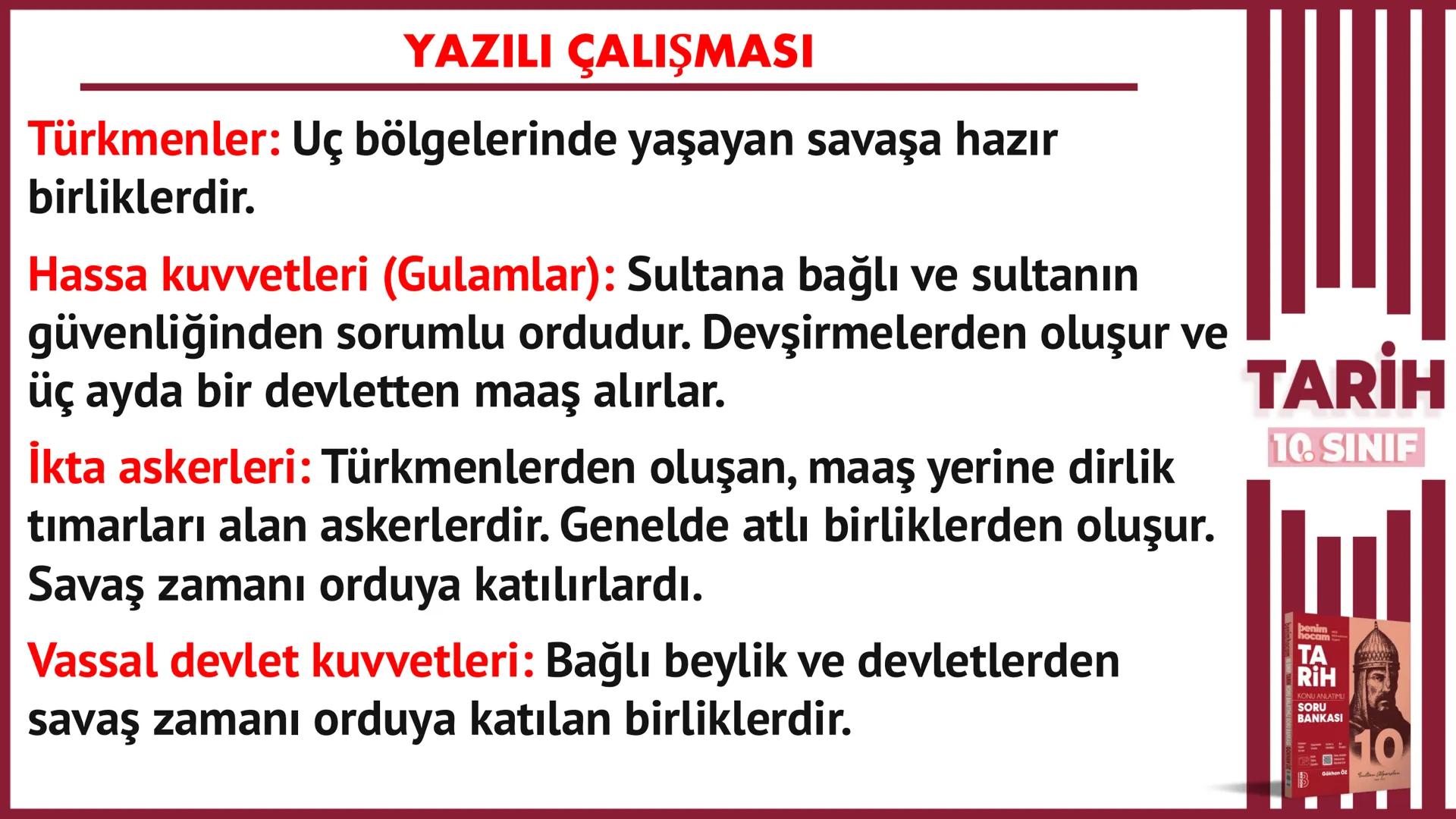 # 10. SINIF
# TARİH
# *1. DÖNEM
# 1. YAZILIYA
# HAZIRLIK
## Gökhan Öz
## BENİM
## HOCAM
## LİSE # YAZILI ÇALIŞMASI
BULGARLAR
1
Selanik
A