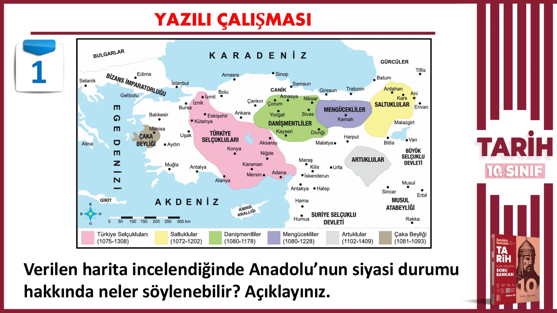 # 10. SINIF
# TARİH
# *1. DÖNEM
# 1. YAZILIYA
# HAZIRLIK
## Gökhan Öz
## BENİM
## HOCAM
## LİSE # YAZILI ÇALIŞMASI
BULGARLAR
1
Selanik
A