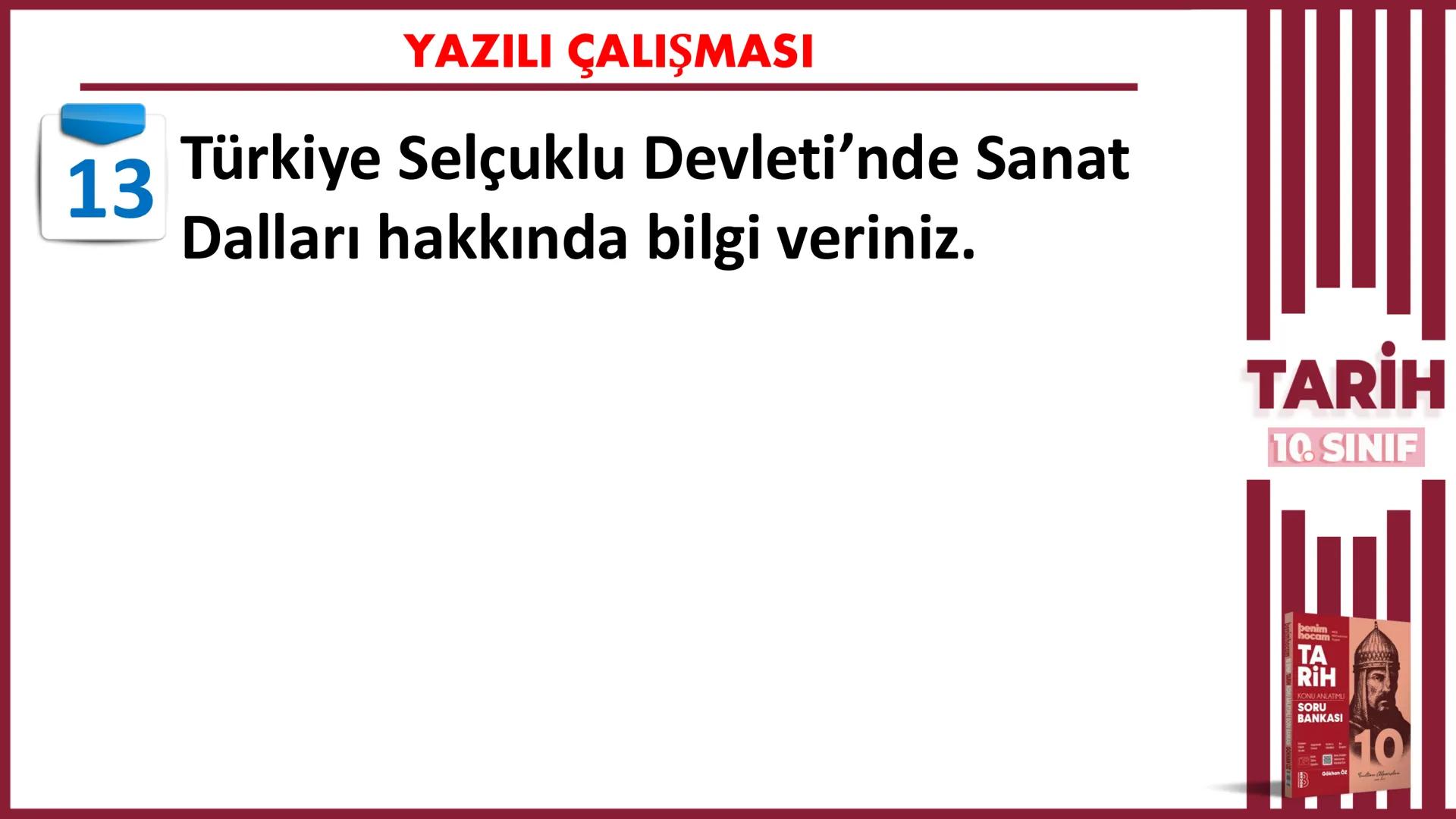 # 10. SINIF
# TARİH
# *1. DÖNEM
# 1. YAZILIYA
# HAZIRLIK
## Gökhan Öz
## BENİM
## HOCAM
## LİSE # YAZILI ÇALIŞMASI
BULGARLAR
1
Selanik
A