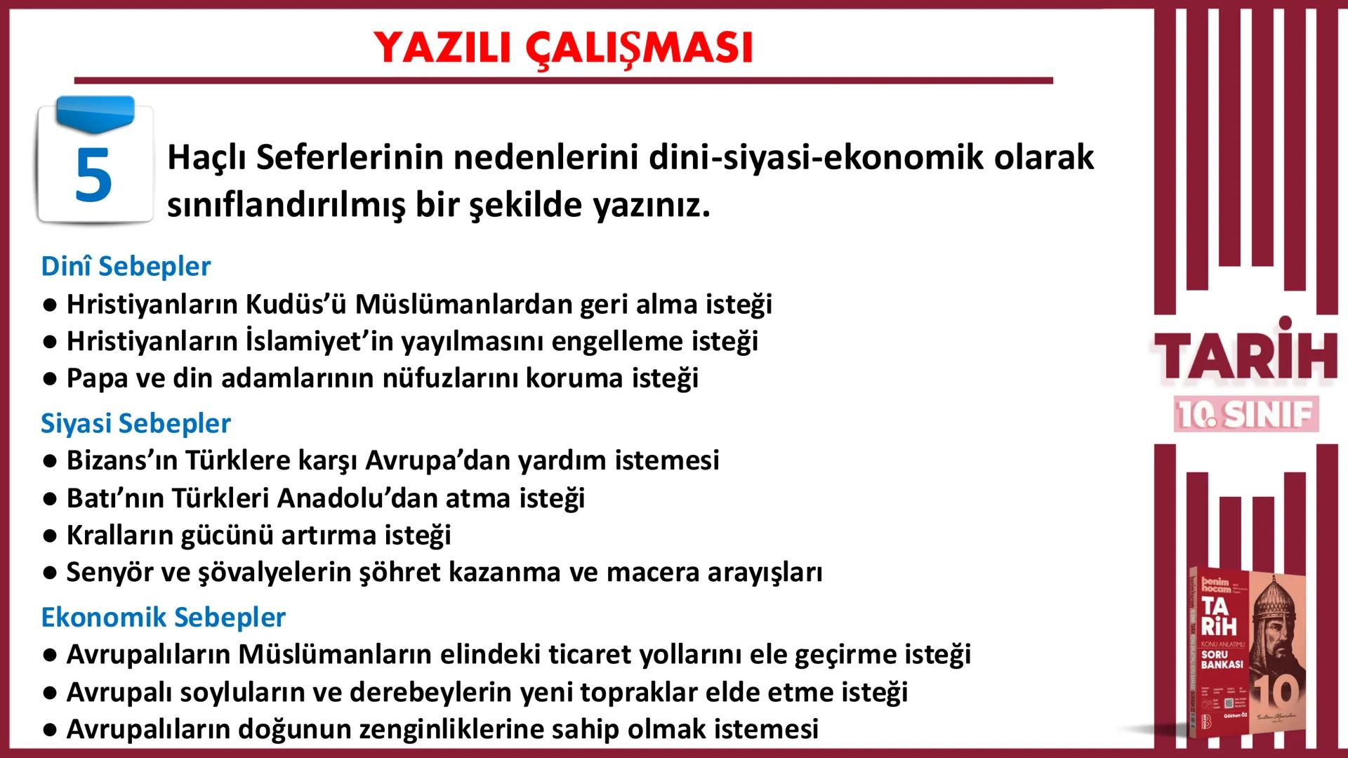 # 10. SINIF
# TARİH
# *1. DÖNEM
# 1. YAZILIYA
# HAZIRLIK
## Gökhan Öz
## BENİM
## HOCAM
## LİSE # YAZILI ÇALIŞMASI
BULGARLAR
1
Selanik
A