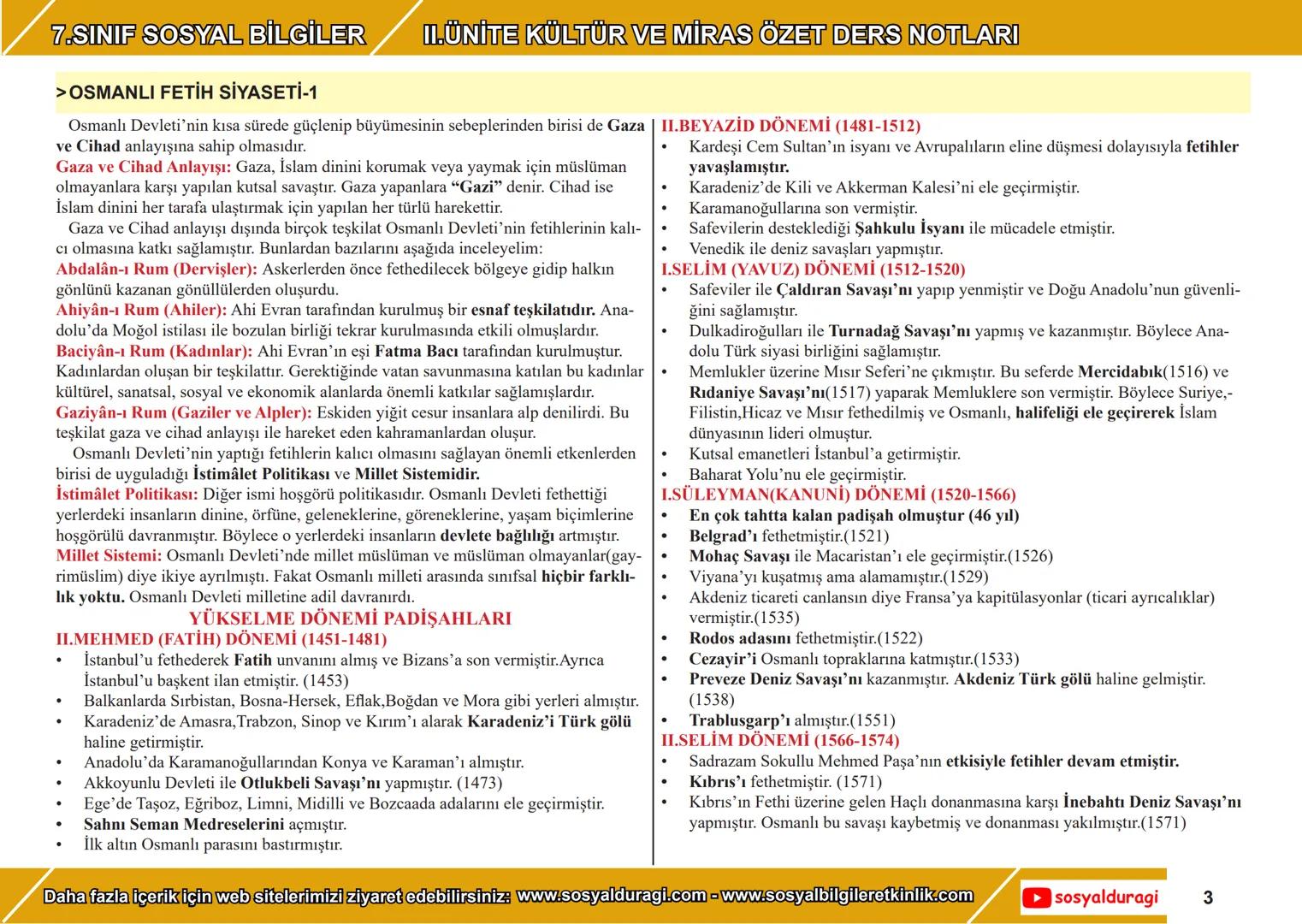 # 7.SINIF SOSYAL BİLGİLER II. ÜNİTE KÜLTÜR VE MİRAS ÖZET DERS NOTLARI
> BİR DEVLET DOĞUYOR-1
Anadolu Selçuklu Devleti ile Moğollar arasınd