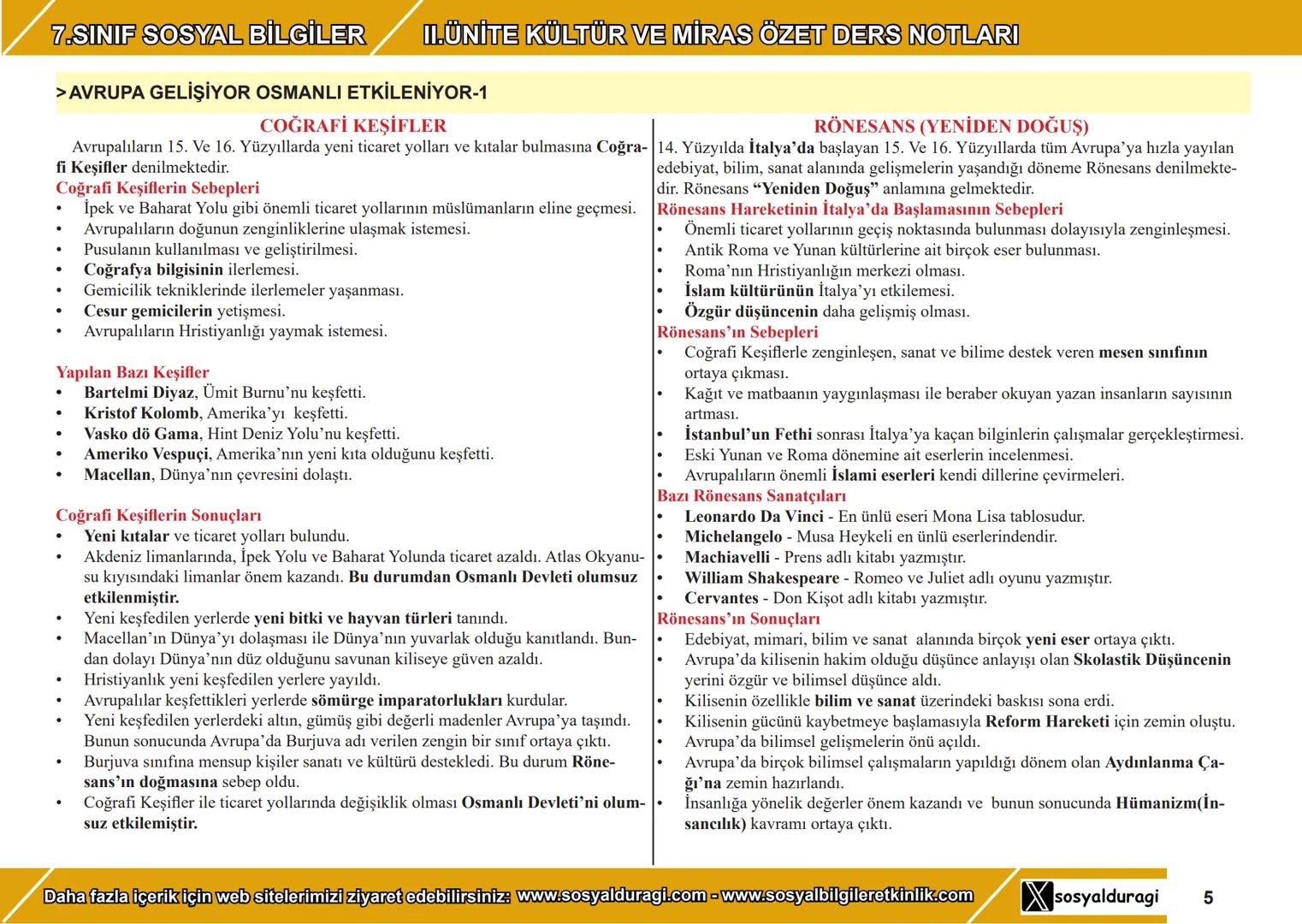 # 7.SINIF SOSYAL BİLGİLER II. ÜNİTE KÜLTÜR VE MİRAS ÖZET DERS NOTLARI
> BİR DEVLET DOĞUYOR-1
Anadolu Selçuklu Devleti ile Moğollar arasınd