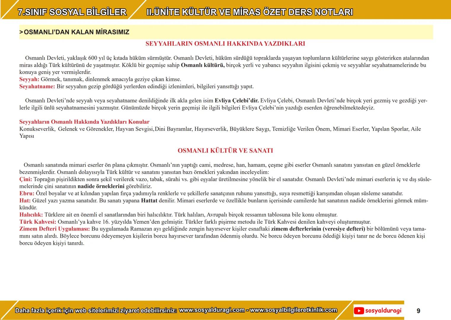 # 7.SINIF SOSYAL BİLGİLER II. ÜNİTE KÜLTÜR VE MİRAS ÖZET DERS NOTLARI
> BİR DEVLET DOĞUYOR-1
Anadolu Selçuklu Devleti ile Moğollar arasınd