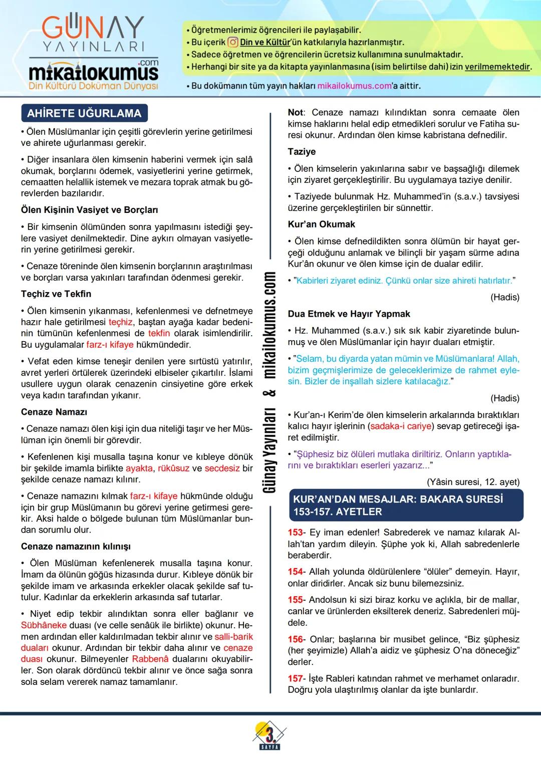 11
SINIF
GUNAY
YAYINLARI
.com
mikailokumus
Din Kültüru Dokuman Dunyası
1.
ÜNİTE
DÜNYA VE AHİRET
VAROLUŞUN VE HAYATIN ANLAMI
AHİRET AL