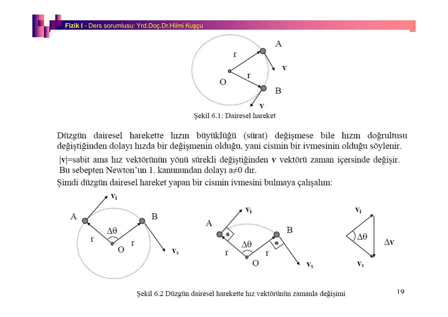 Fizik I (Fizik ve Ölçme) - Ders sorumlusu: Yrd. Doç.Dr.Hilmi Kuşçu
Bu bölümde;
•Fizik ve Fiziğin Yöntemleri,
•Fiziksel Nicelikler, Standa