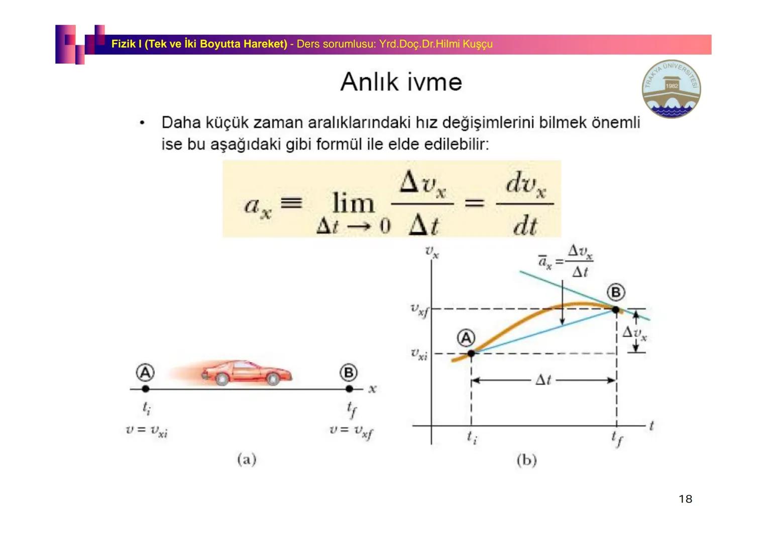 Fizik I (Fizik ve Ölçme) - Ders sorumlusu: Yrd. Doç.Dr.Hilmi Kuşçu
Bu bölümde;
•Fizik ve Fiziğin Yöntemleri,
•Fiziksel Nicelikler, Standa