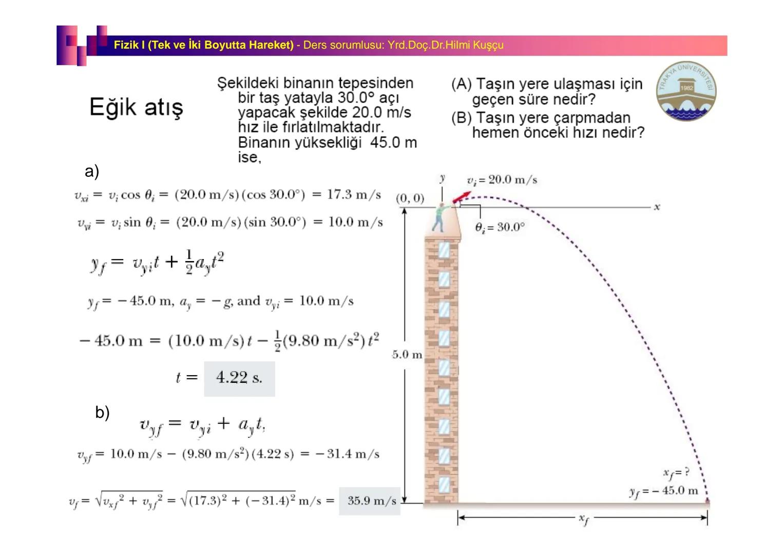 Fizik I (Fizik ve Ölçme) - Ders sorumlusu: Yrd. Doç.Dr.Hilmi Kuşçu
Bu bölümde;
•Fizik ve Fiziğin Yöntemleri,
•Fiziksel Nicelikler, Standa