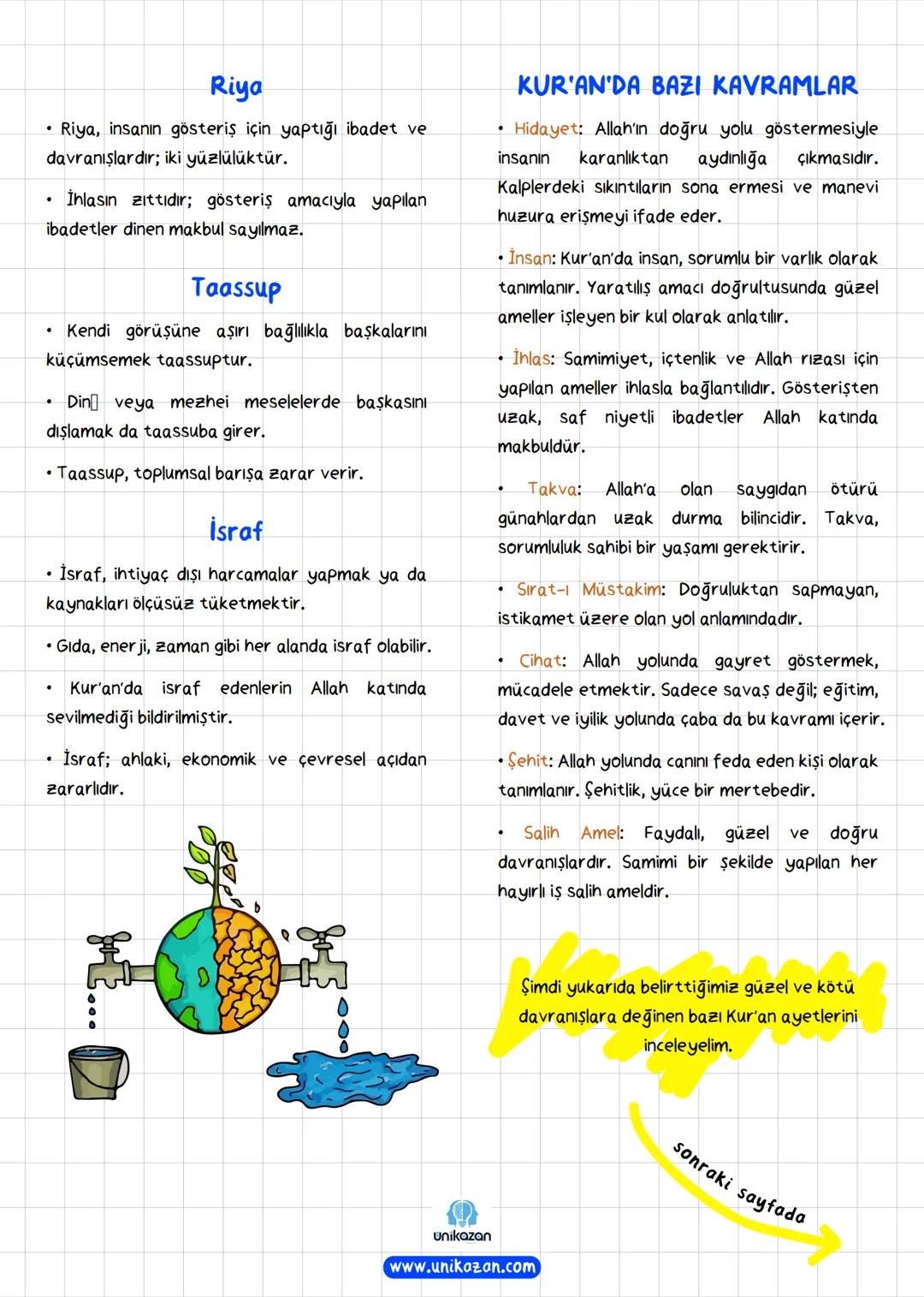 DIN
ve
felsefe
notları
unikazan.com # İslam'da Bilgi Kaynakları
* İslam'a göre insanoğlu doğuştan öğrenme ve
bilgilenme yetisine sahi