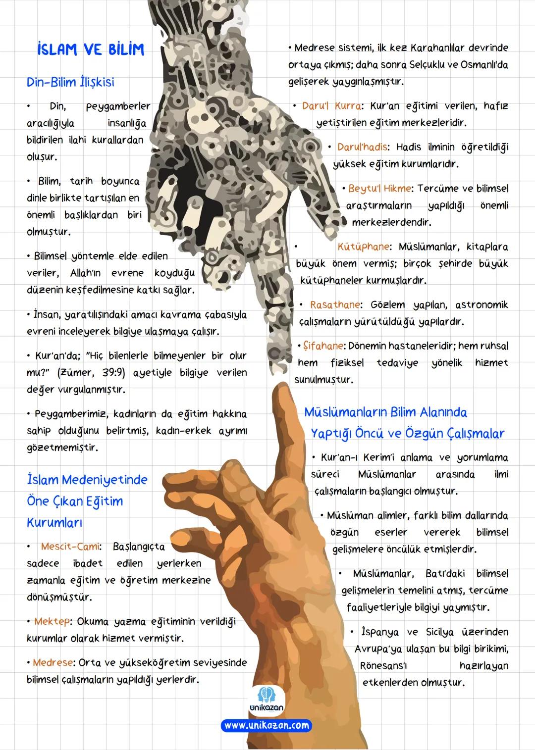 DIN
ve
felsefe
notları
unikazan.com # İslam'da Bilgi Kaynakları
* İslam'a göre insanoğlu doğuştan öğrenme ve
bilgilenme yetisine sahi