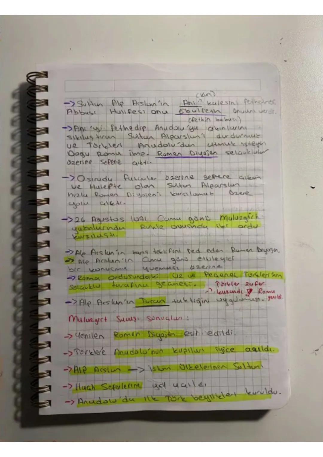 10. Sınıf Turih 1.Dönem 1.Yazılı
Hazırlık Ders Notluri
Anudolu'ya Türk Akınları
> iskitler mö VII.4.4, ilk Akiniar
Hunlar ms 10.y.y
→ Sibi