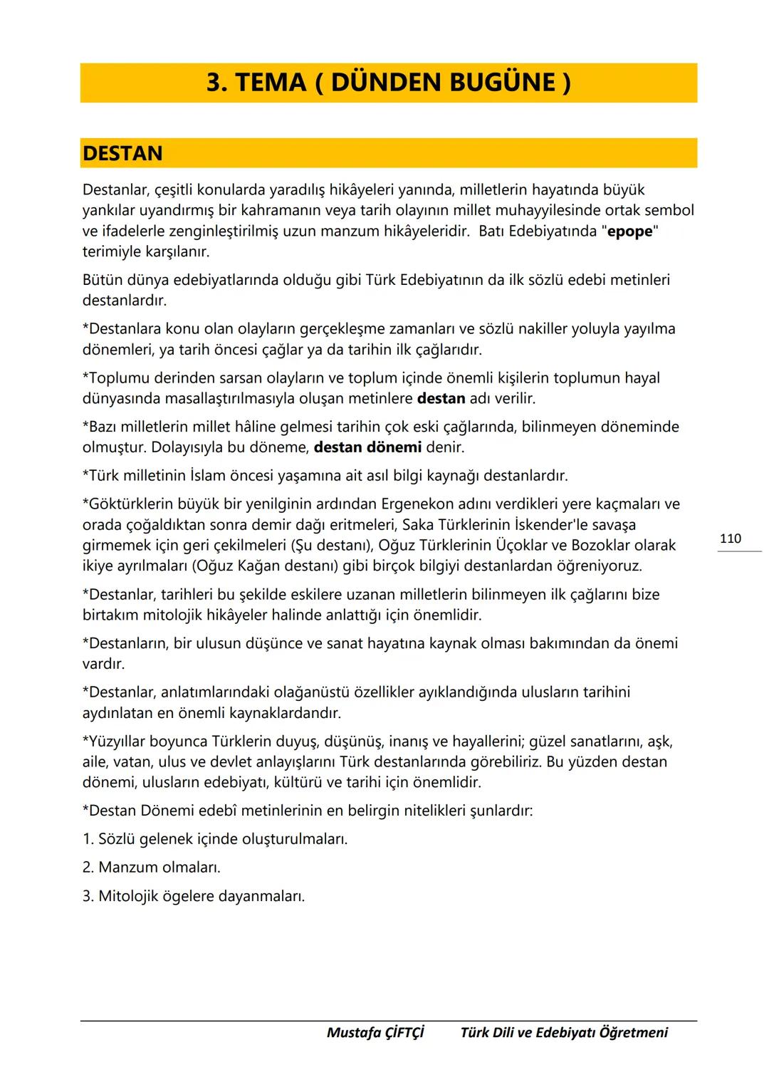 TES-IS
ADOLU LİSESİ
Μ.Ε. Β.
2006
SANLIURFA
TES-İŞ ANADOLU LİSESİ
10. SINIF
TÜRK DİLİ VE EDEBİYATI DERS
NOTLARI
(YENİ MÜFREDATA GÖRE HAZIR