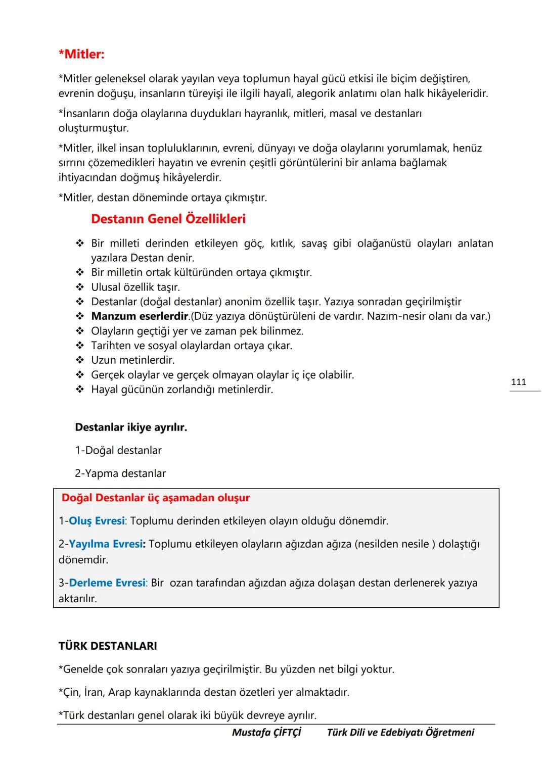 TES-IS
ADOLU LİSESİ
Μ.Ε. Β.
2006
SANLIURFA
TES-İŞ ANADOLU LİSESİ
10. SINIF
TÜRK DİLİ VE EDEBİYATI DERS
NOTLARI
(YENİ MÜFREDATA GÖRE HAZIR