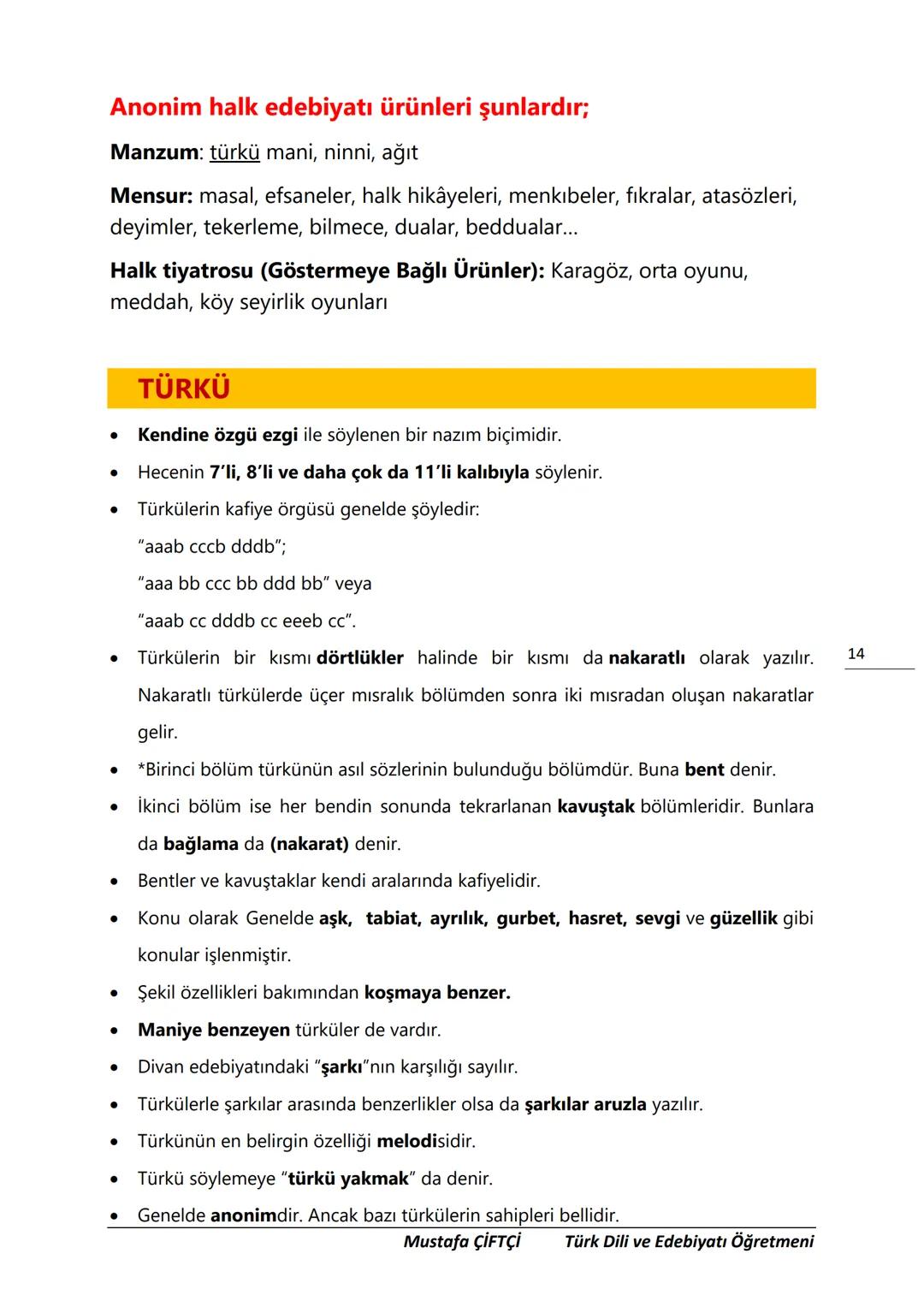 TES-IS
ADOLU LİSESİ
Μ.Ε. Β.
2006
SANLIURFA
TES-İŞ ANADOLU LİSESİ
10. SINIF
TÜRK DİLİ VE EDEBİYATI DERS
NOTLARI
(YENİ MÜFREDATA GÖRE HAZIR
