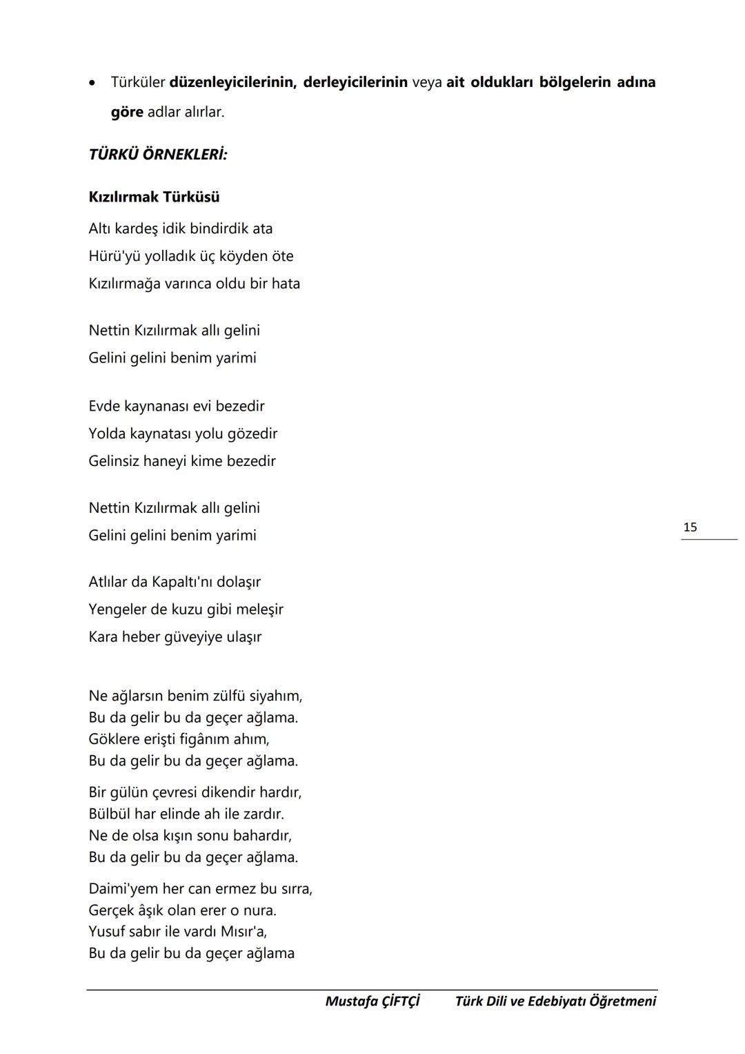 TES-IS
ADOLU LİSESİ
Μ.Ε. Β.
2006
SANLIURFA
TES-İŞ ANADOLU LİSESİ
10. SINIF
TÜRK DİLİ VE EDEBİYATI DERS
NOTLARI
(YENİ MÜFREDATA GÖRE HAZIR