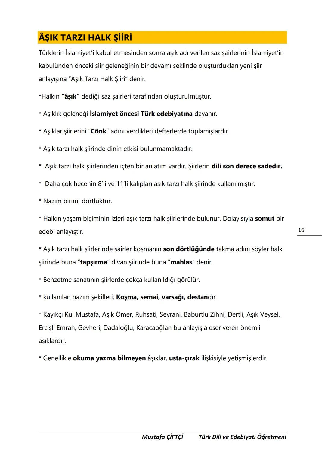 TES-IS
ADOLU LİSESİ
Μ.Ε. Β.
2006
SANLIURFA
TES-İŞ ANADOLU LİSESİ
10. SINIF
TÜRK DİLİ VE EDEBİYATI DERS
NOTLARI
(YENİ MÜFREDATA GÖRE HAZIR