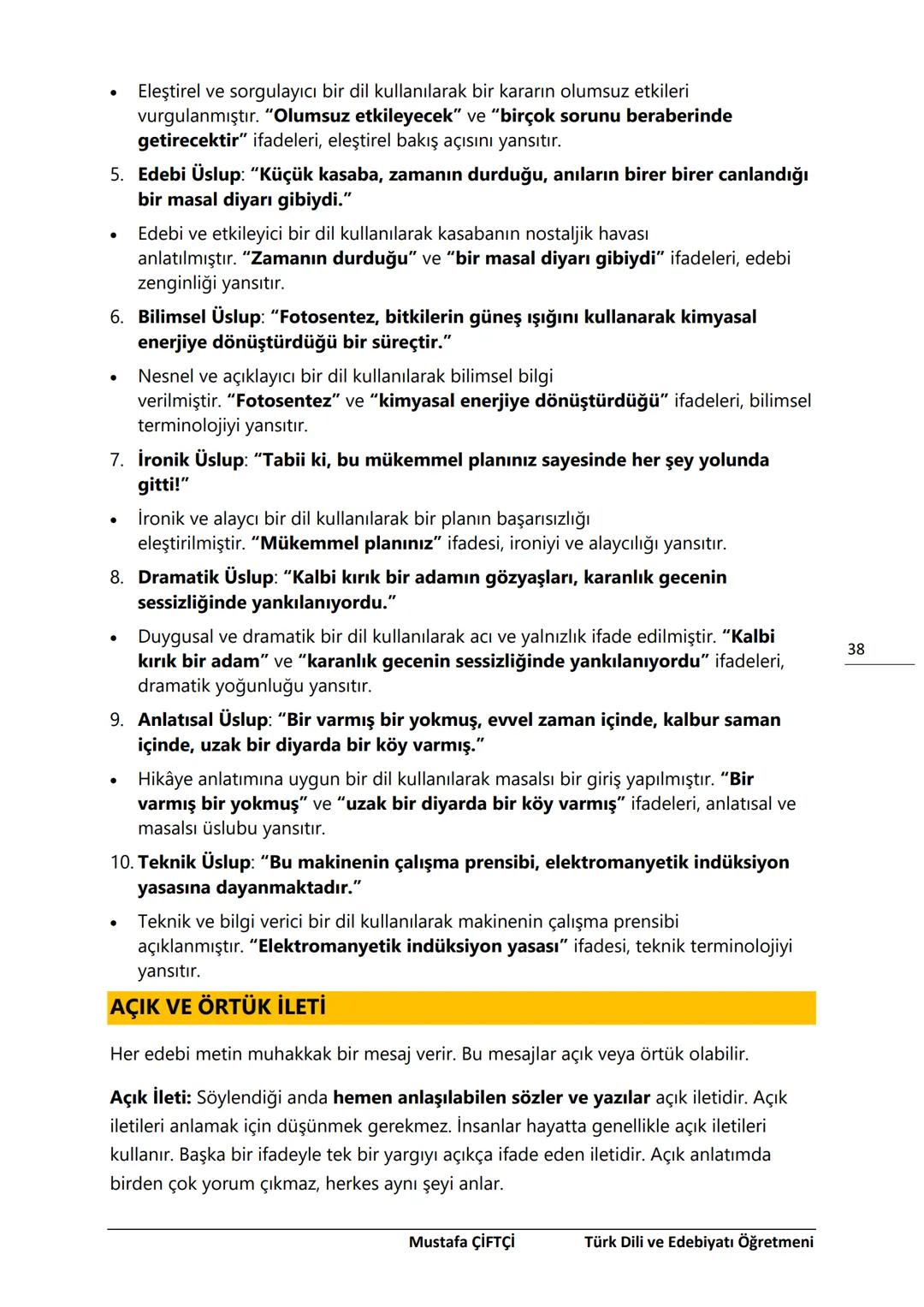 TES-IS
ADOLU LİSESİ
Μ.Ε. Β.
2006
SANLIURFA
TES-İŞ ANADOLU LİSESİ
10. SINIF
TÜRK DİLİ VE EDEBİYATI DERS
NOTLARI
(YENİ MÜFREDATA GÖRE HAZIR