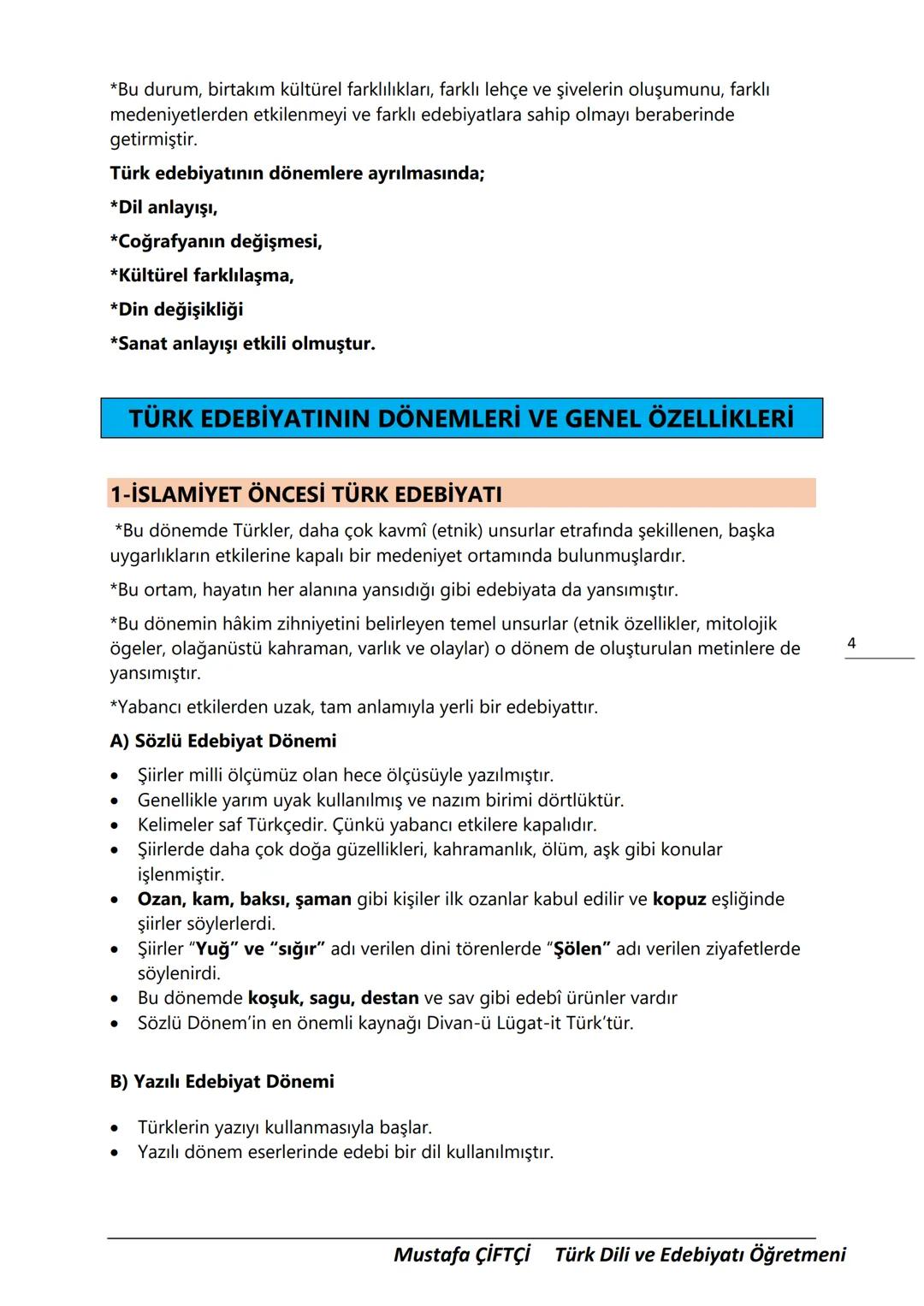 TES-IS
ADOLU LİSESİ
Μ.Ε. Β.
2006
SANLIURFA
TES-İŞ ANADOLU LİSESİ
10. SINIF
TÜRK DİLİ VE EDEBİYATI DERS
NOTLARI
(YENİ MÜFREDATA GÖRE HAZIR